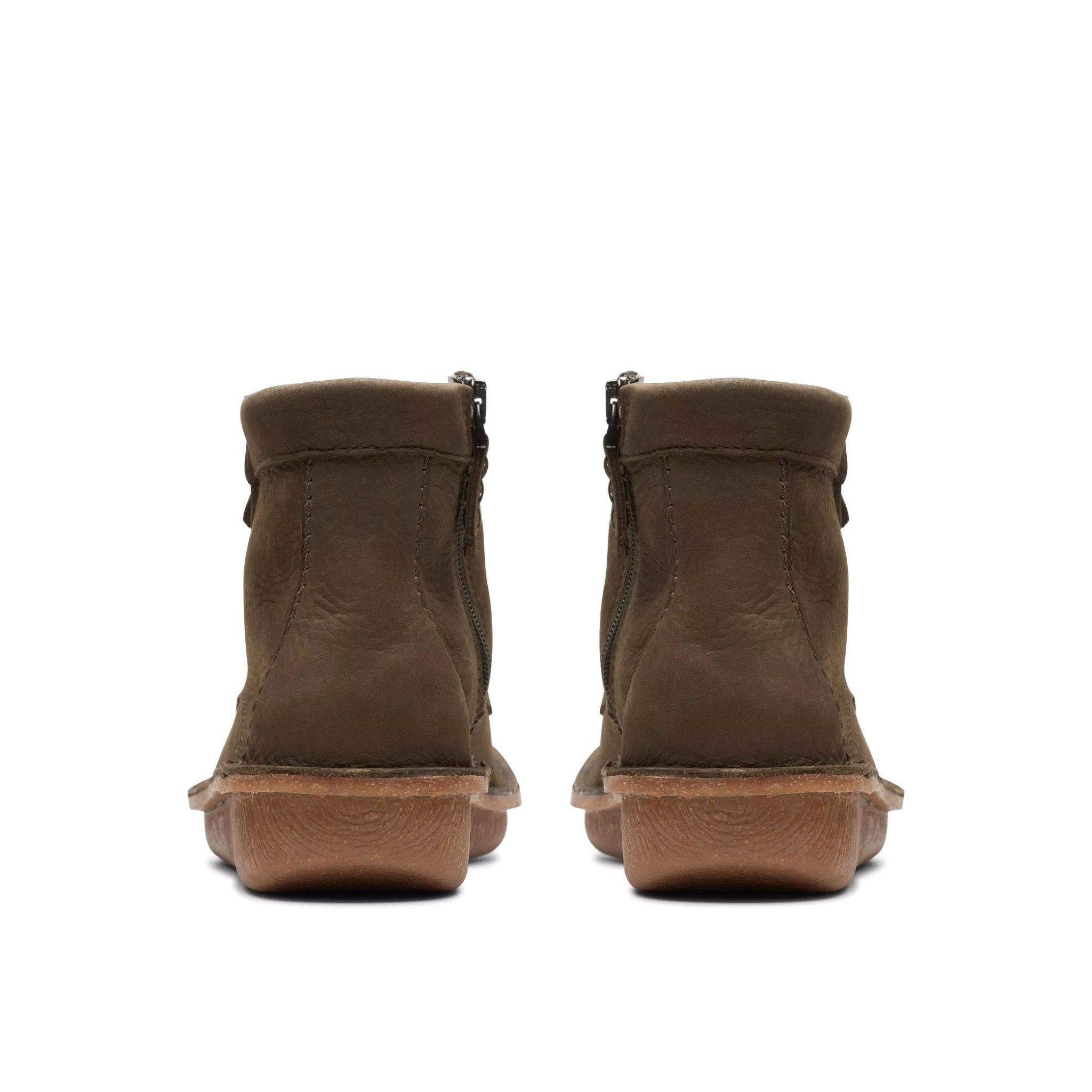 'Grappig Cedar' dames enkellaars - Groen - Chaplinshoes'Grappig Cedar' dames enkellaars - GreenClarks