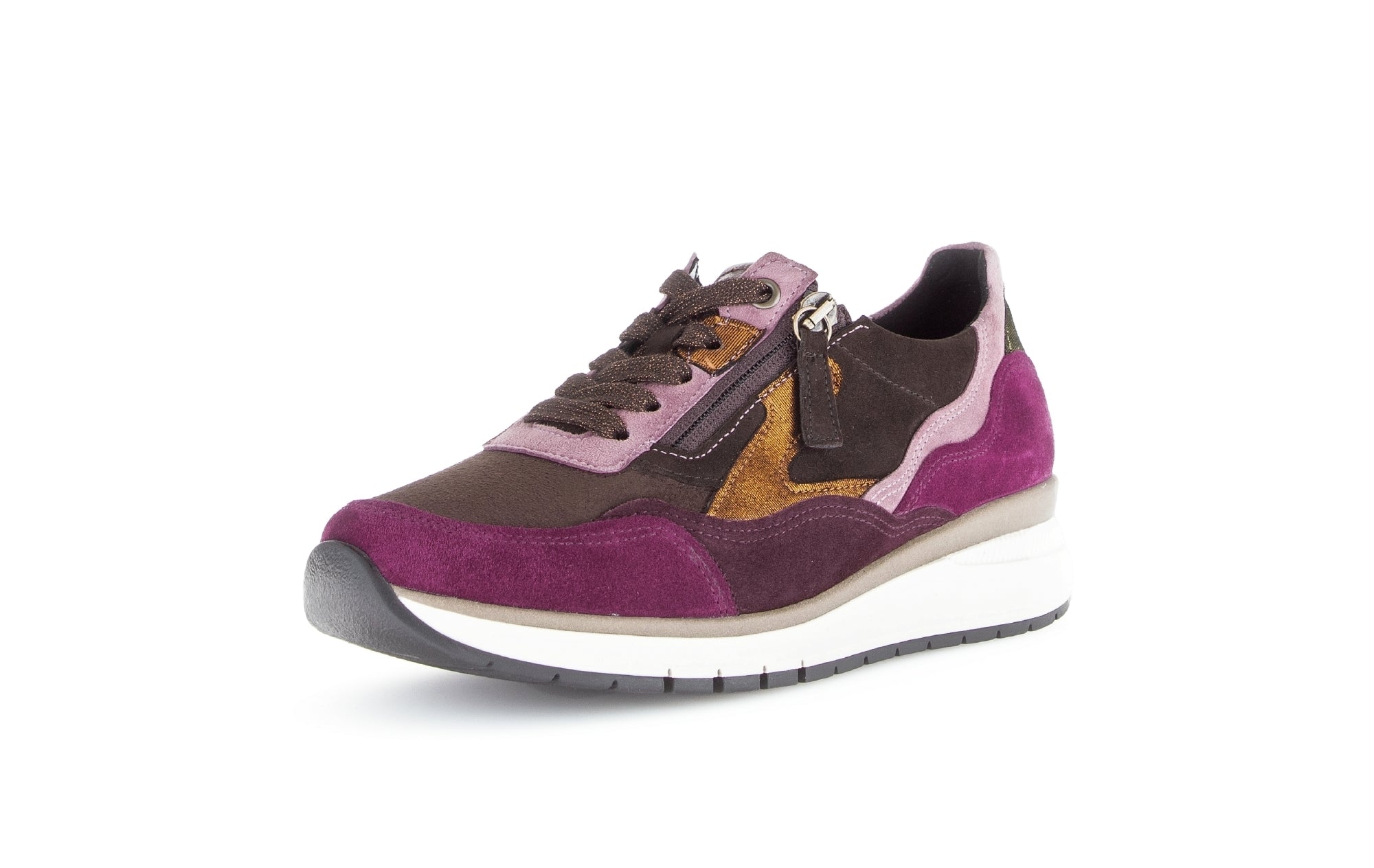 '56.306.61' women's very wide (K) lace-zip sneaker - Purple