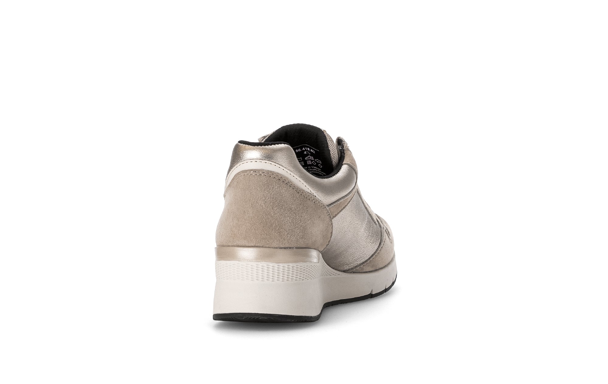 '56.418.82' women's lace-zip sneaker - Beige zilver mix