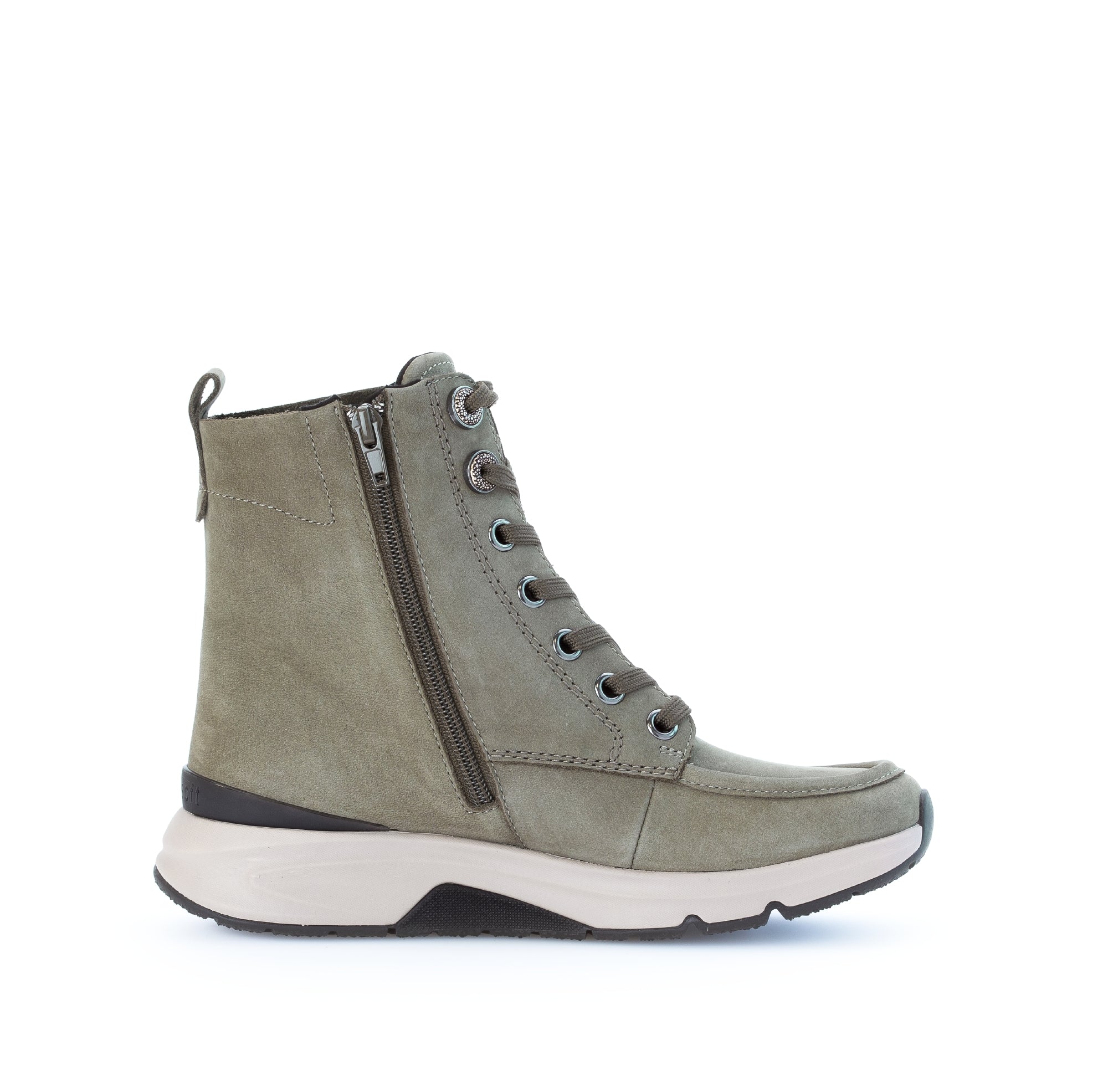 '56.884.33' women's walking rolling lace-zip boot - Green