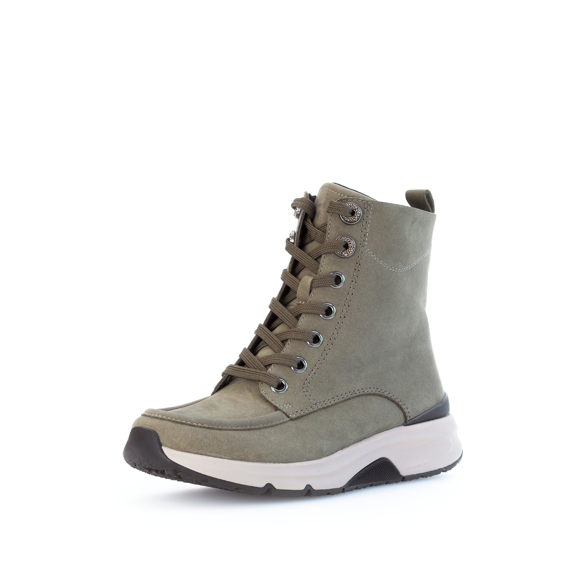 '56.884.33' women's walking rolling lace-zip boot - Green