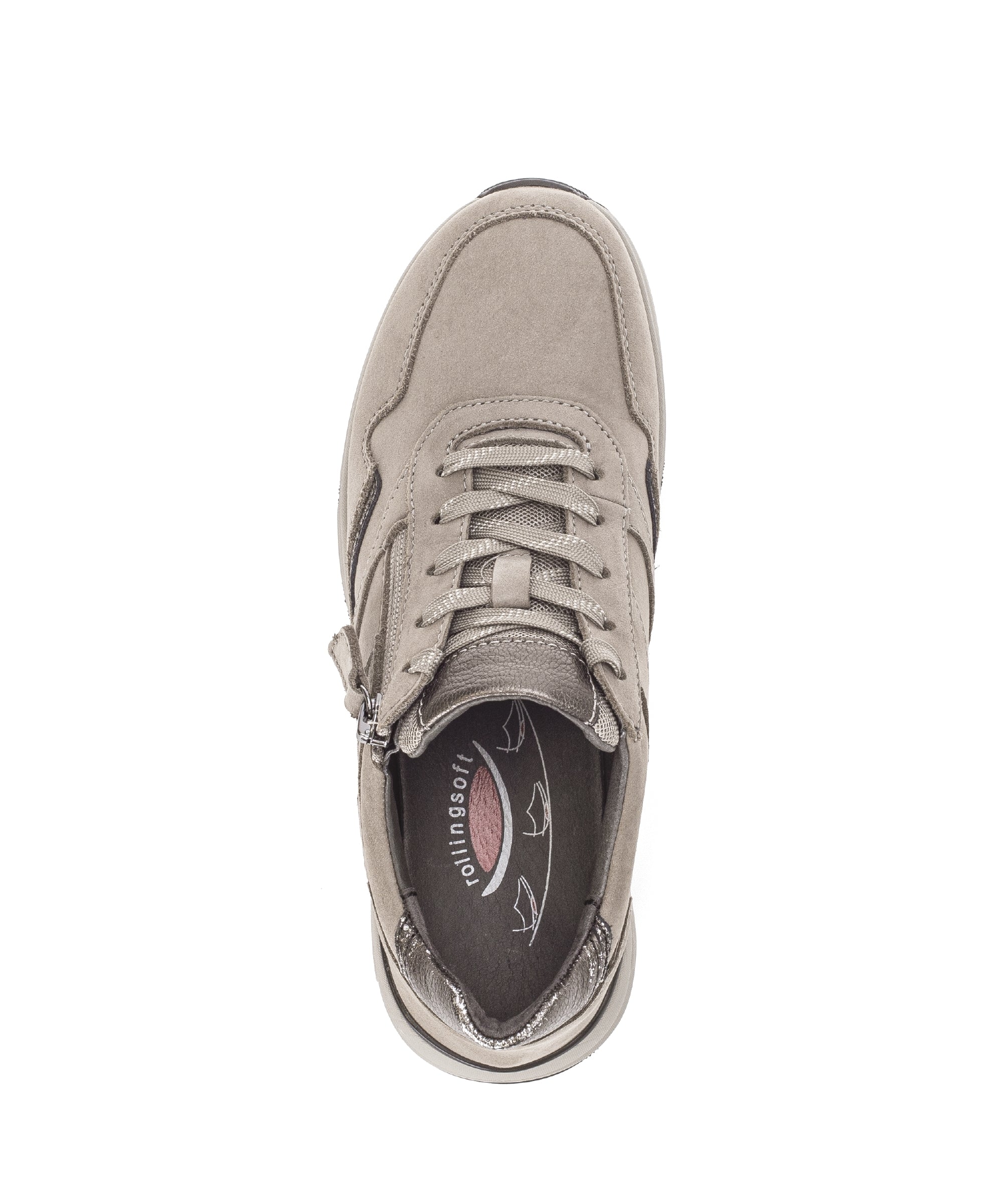 '56.896.42' women's walking rolling sneaker - beige