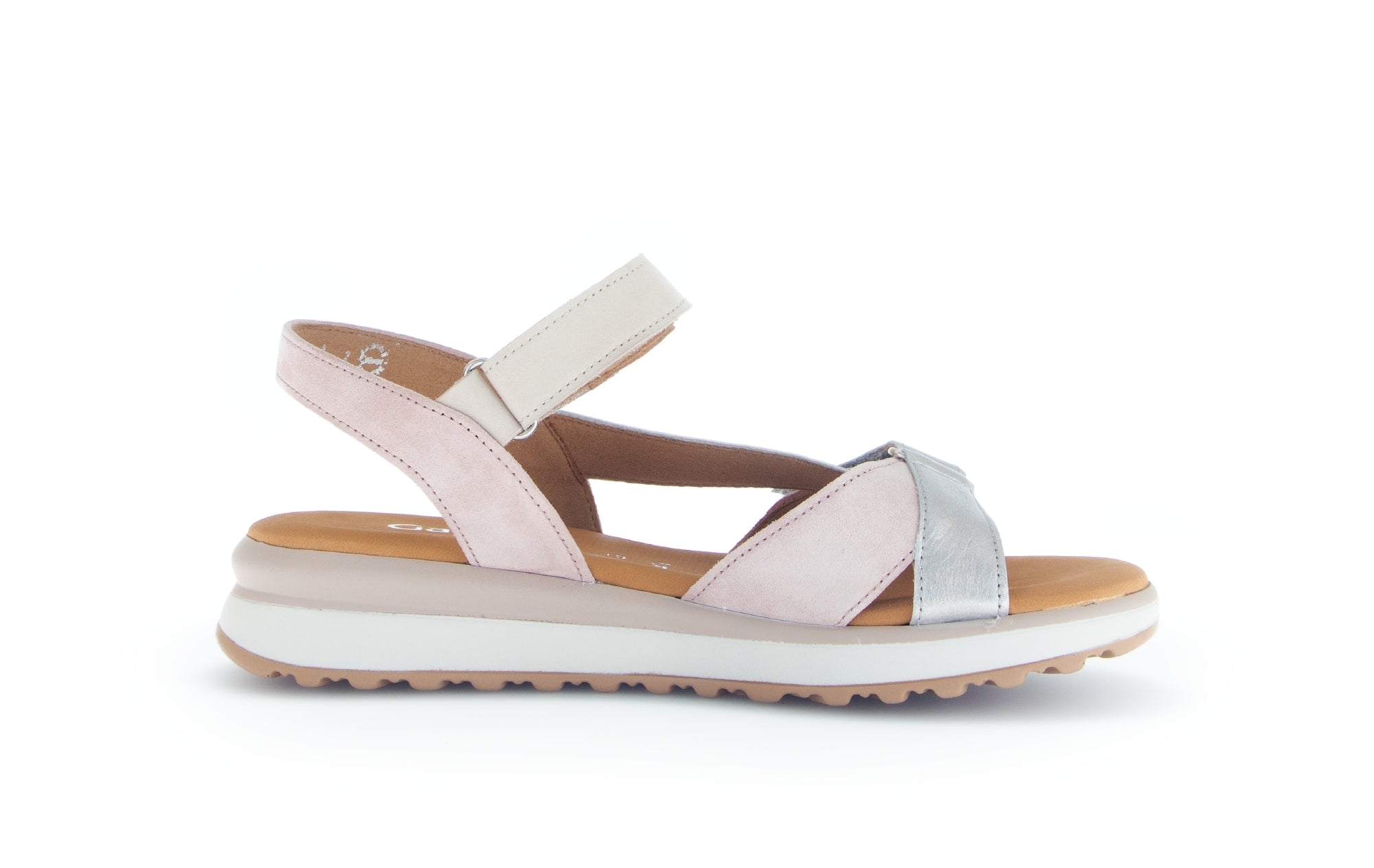 Damessandaal '62.845.32' - wit roze blauw mix