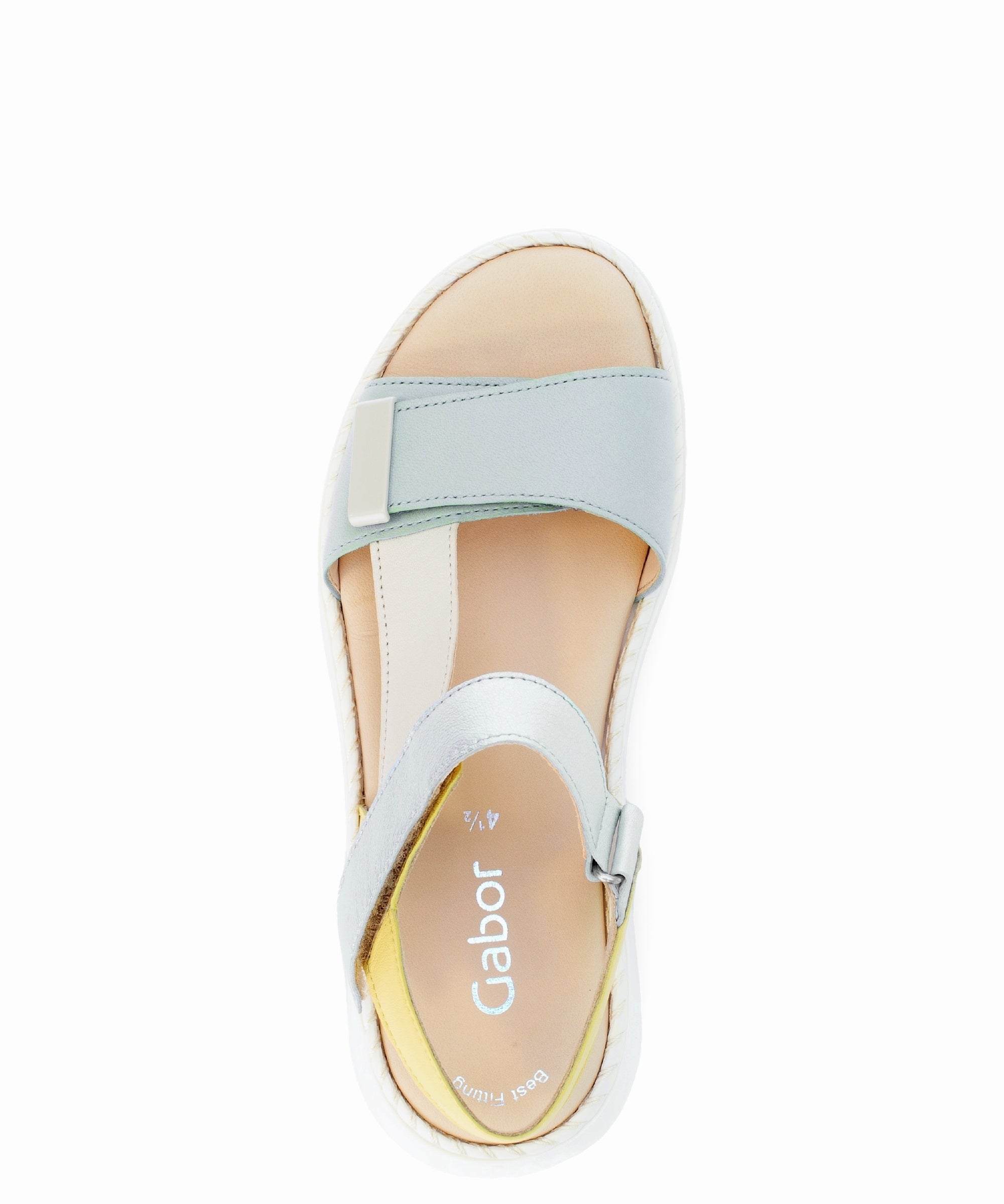 Sandale à plateforme '64.593.13' pour femme - mélange bleu jaune