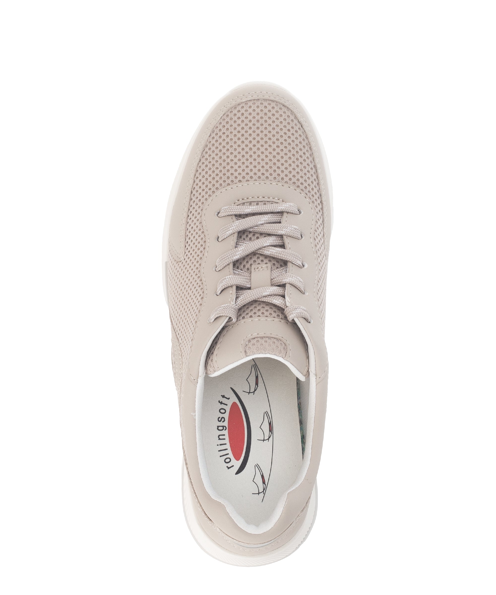 '66.923.13' women's walking rolling lace-up sneaker - beige