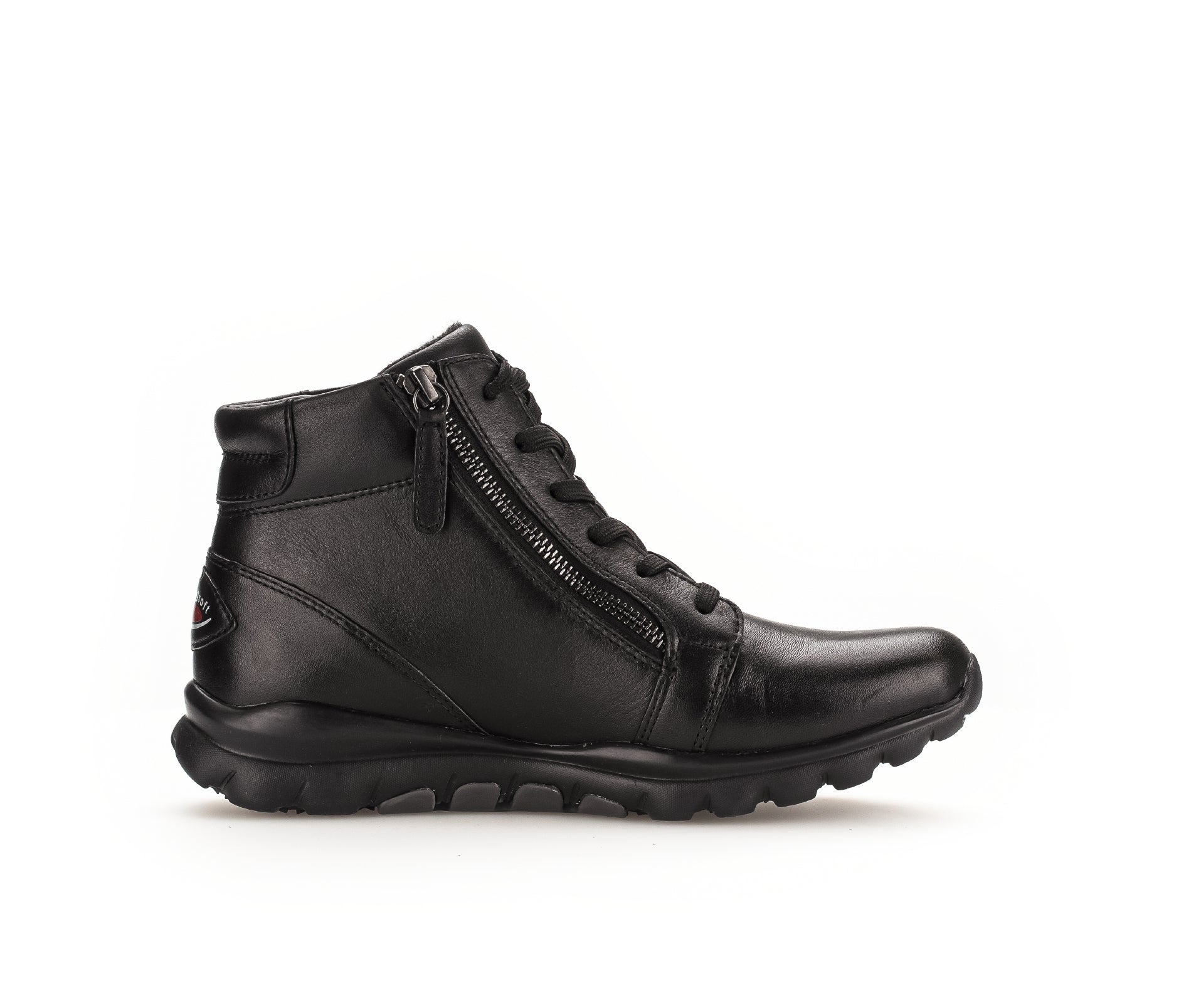 '56.868.57' women's walking rolling zip-lace boot - Black