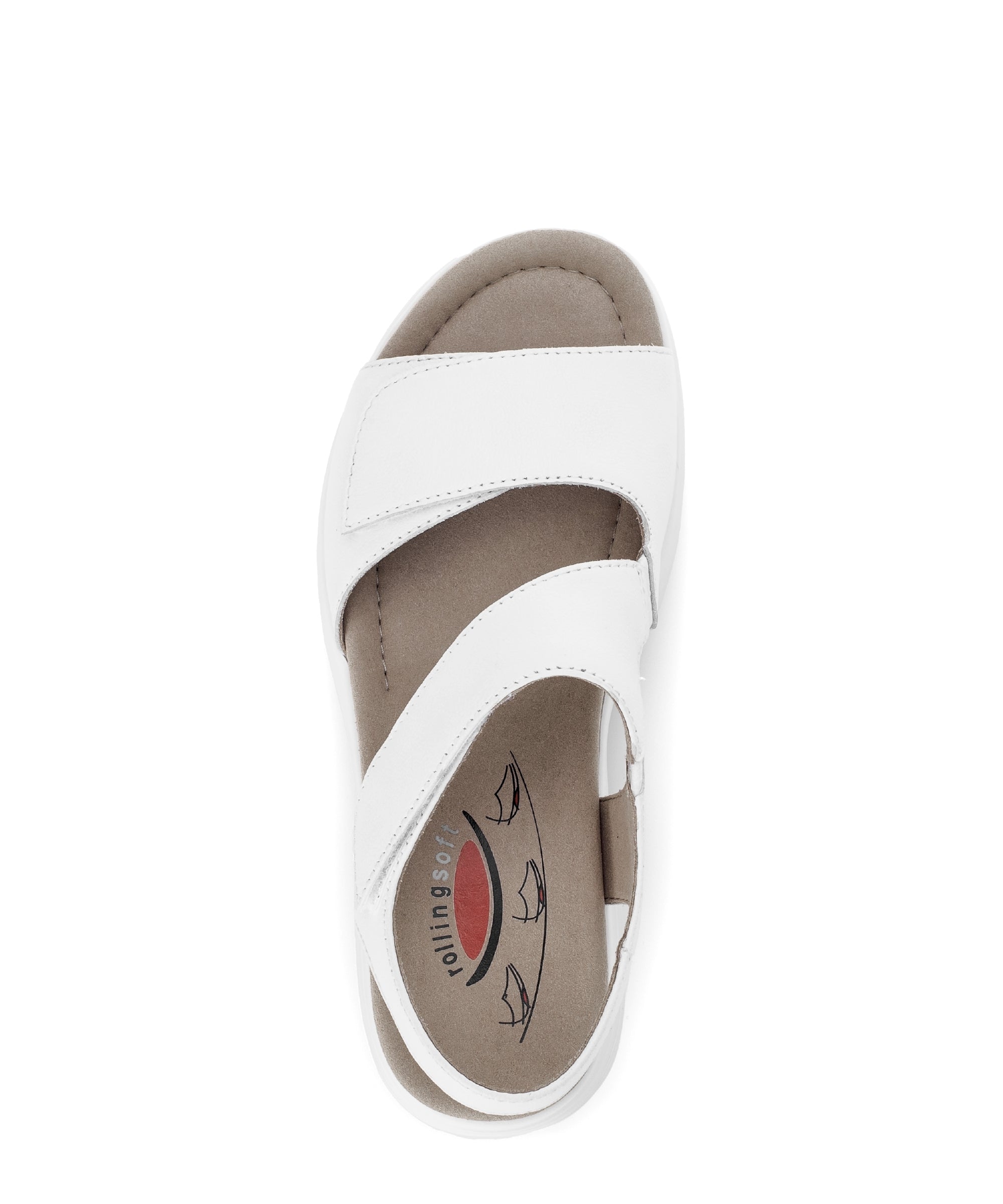 '66.815.50' women's walking rolling sandal - white