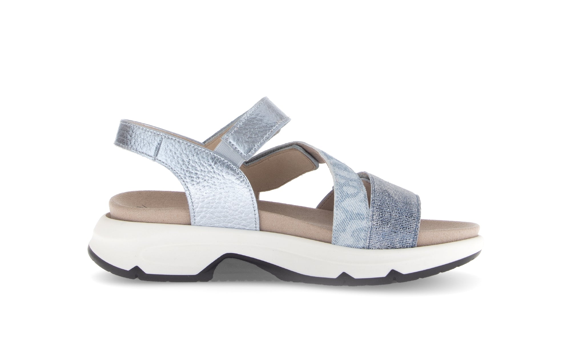 '66.882.16' women's walking rolling sandal - blue