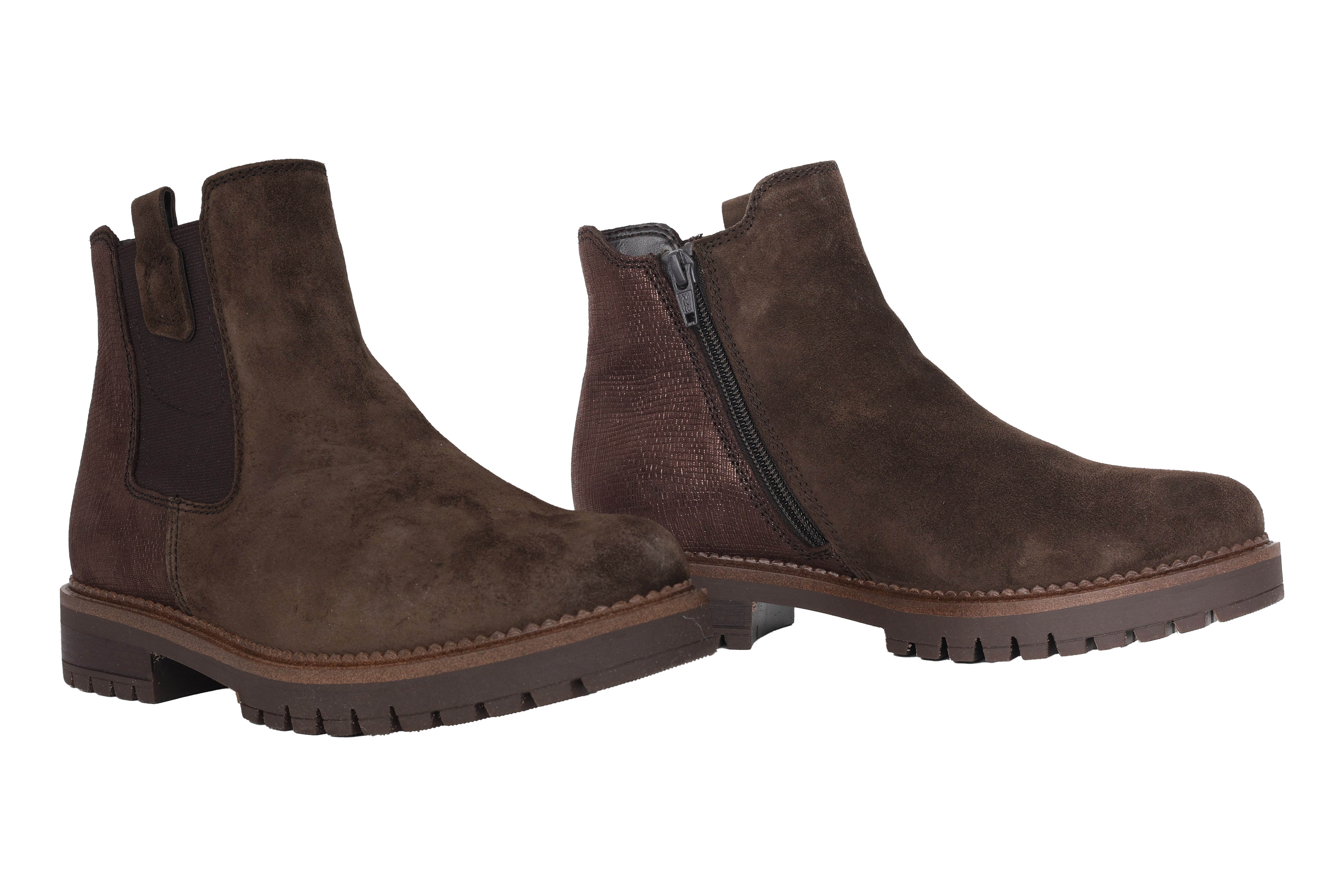 '52.720.42' dameschelsealaars met brede pasvorm (H) - bruin