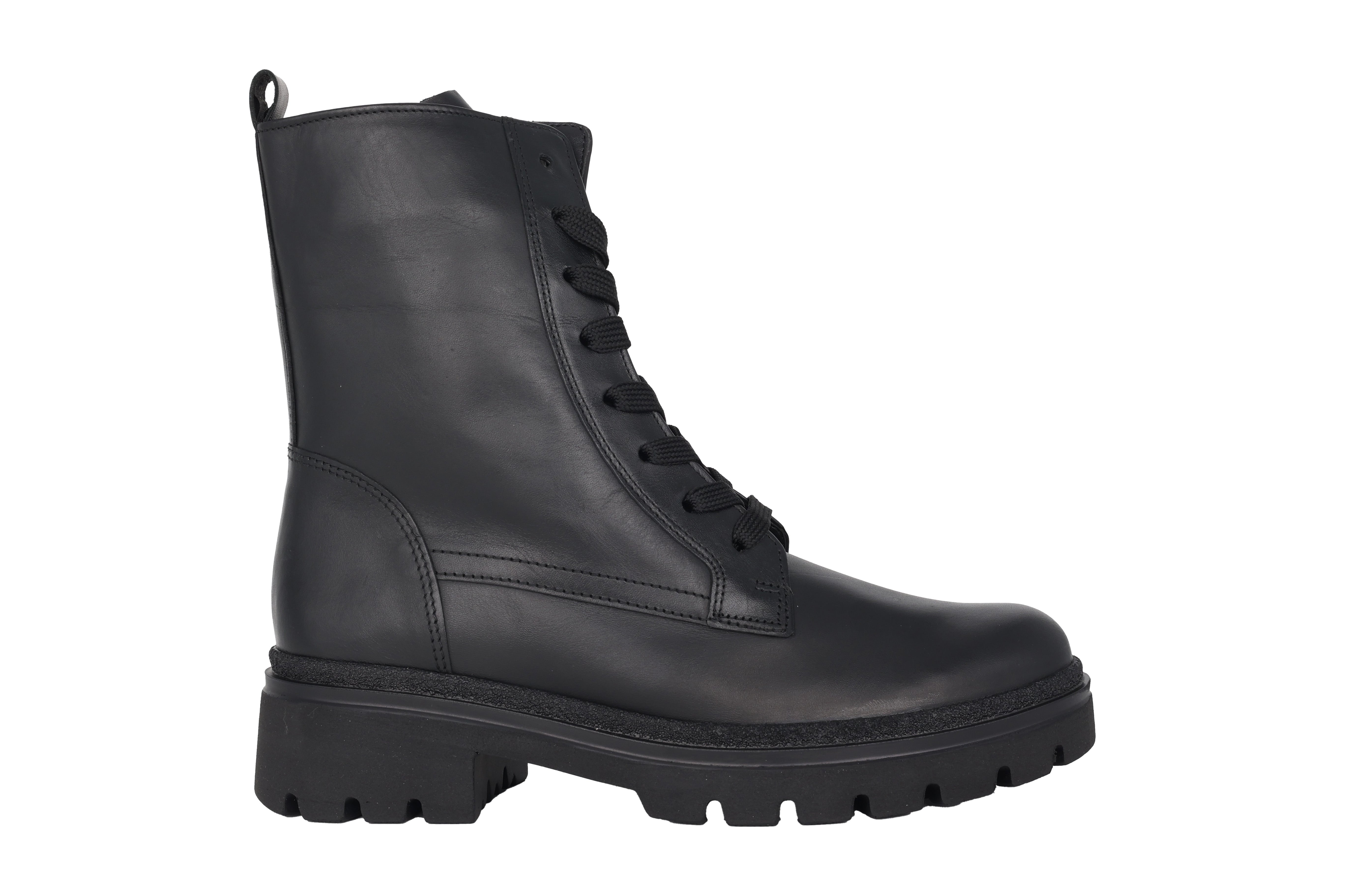 '52.745.57 Damen-Schnürstiefel mit Reißverschluss – Schwarz