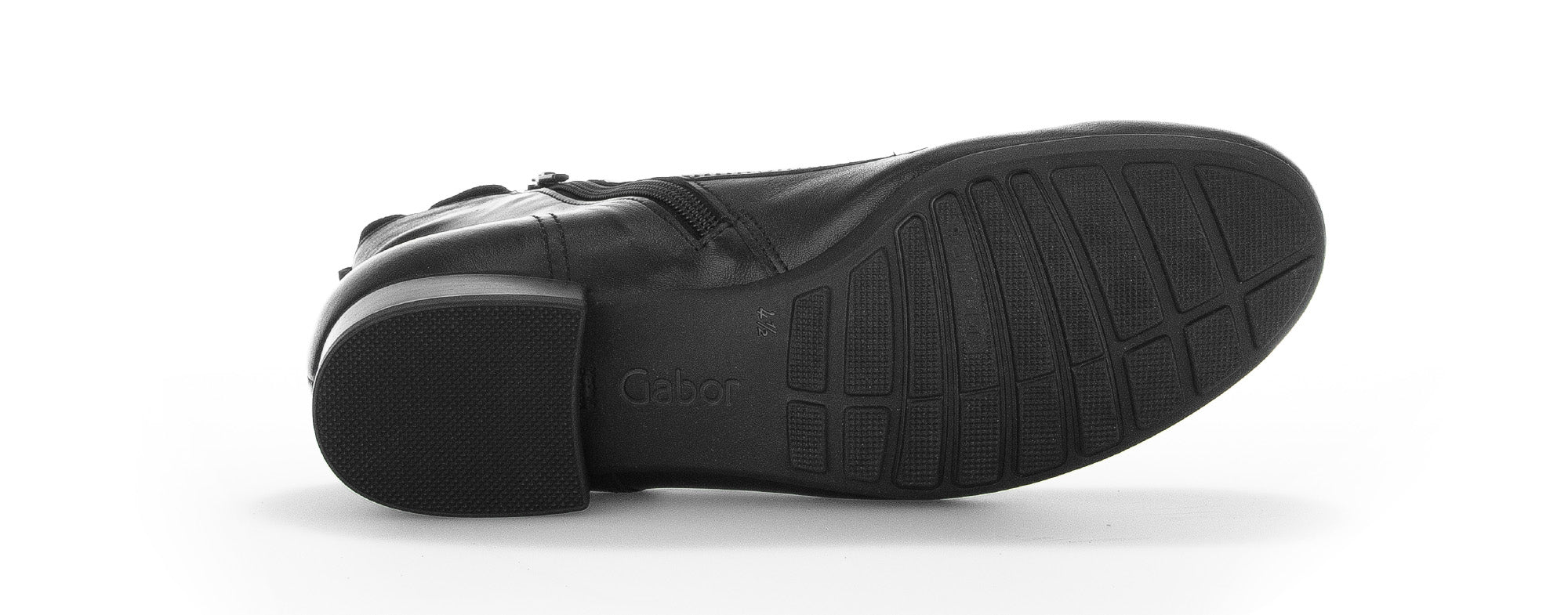 '72.715.57' dames enkellaars met brede pasvorm (H) - Zwart