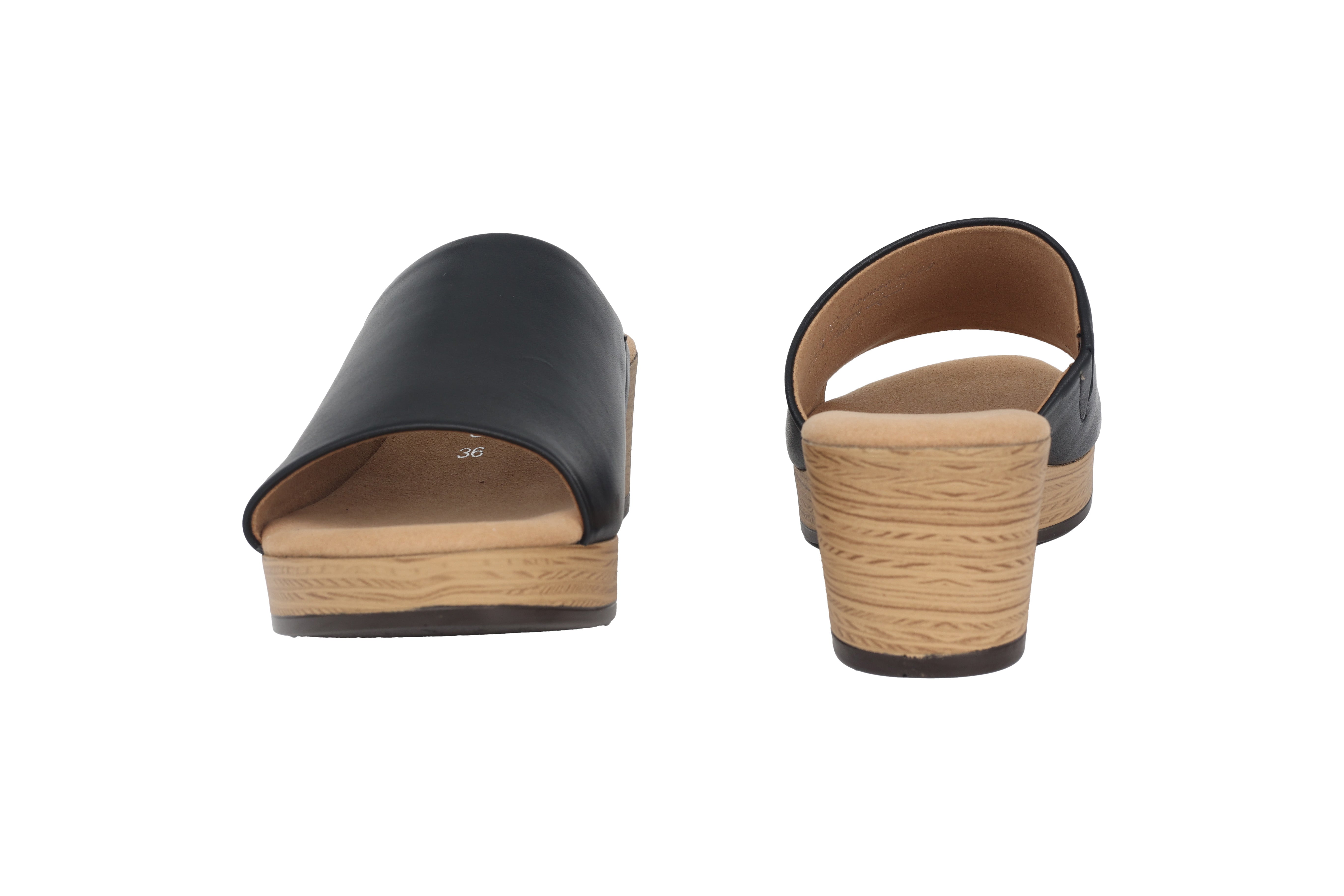 Damessandaal '62.720.57' - zwart