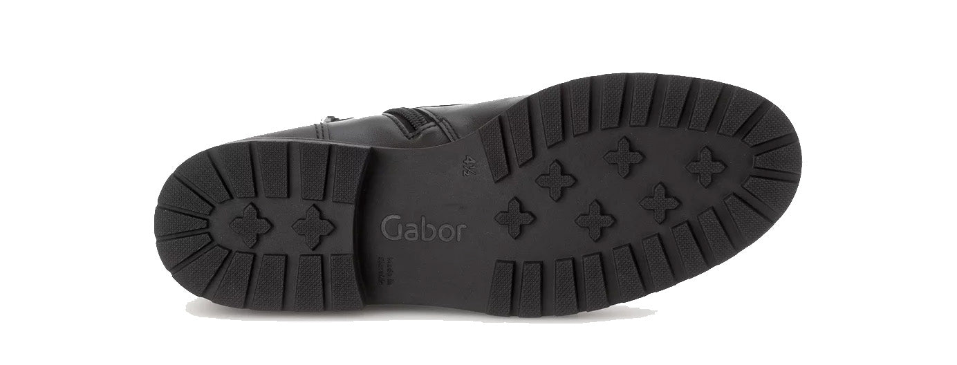 '72.765.57' women's wide fit (H) lace-zip boot - black