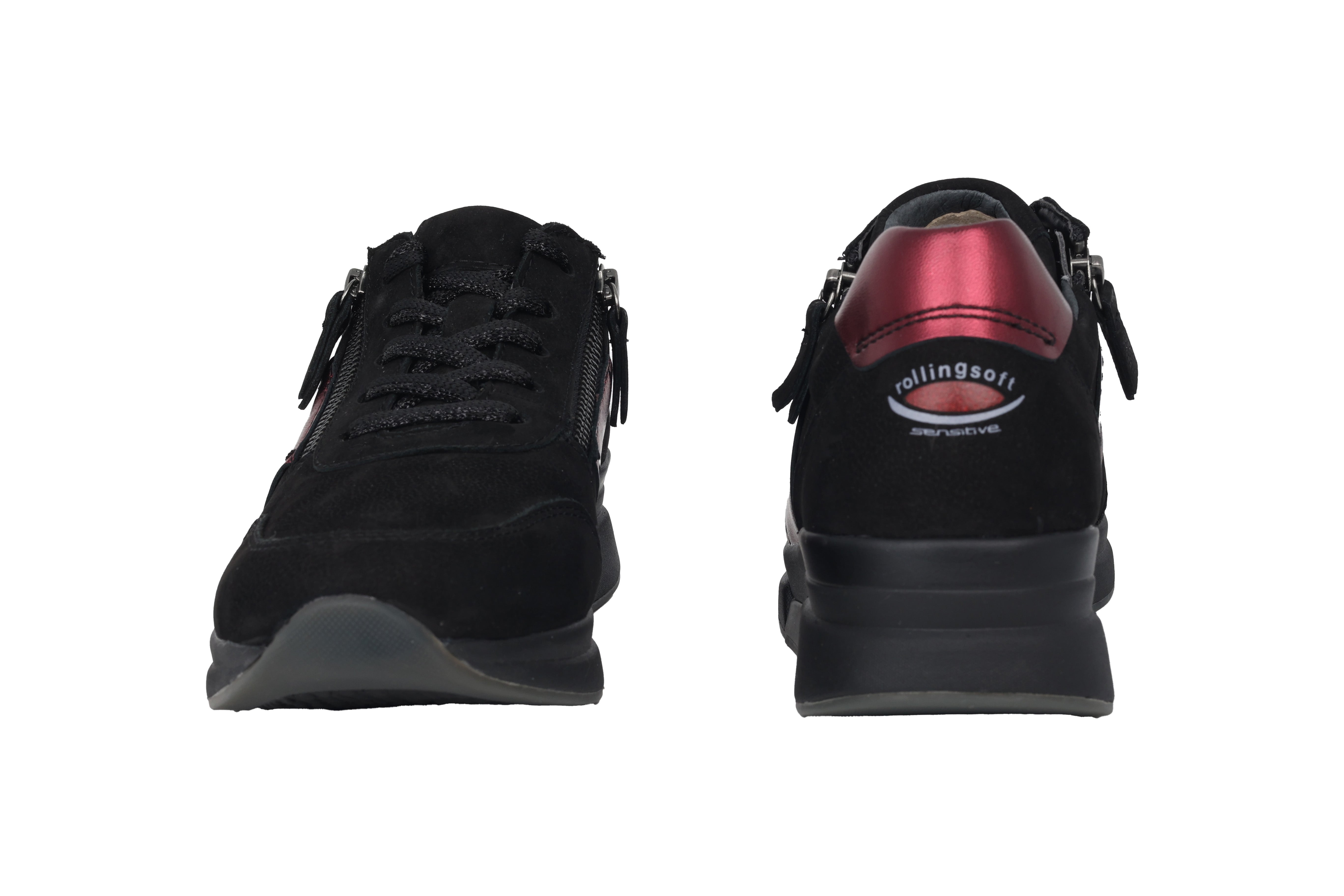 '36.928.87 women's walking rolling sneaker - Black/red