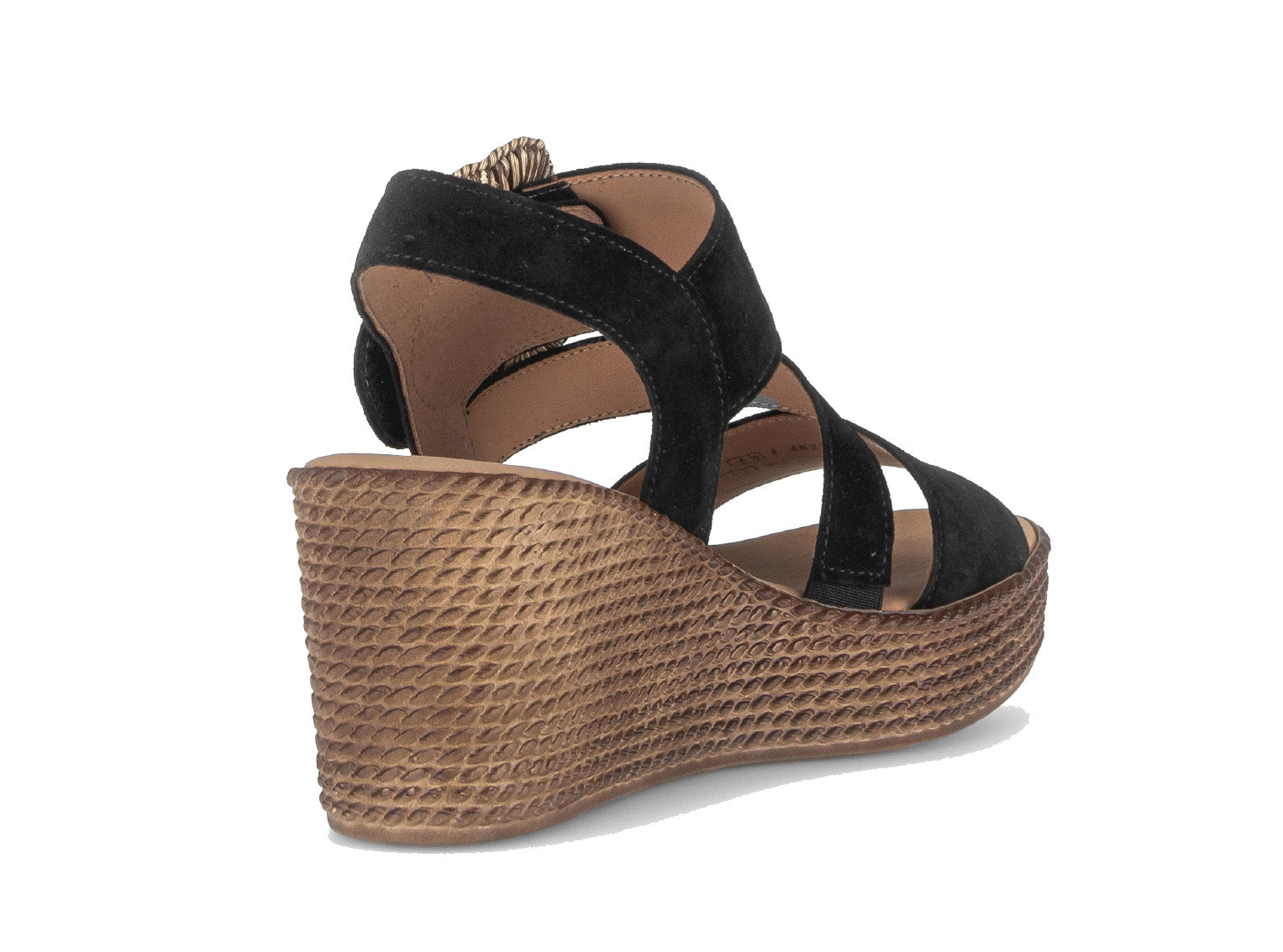 '84.771.17' women's wedge sandal - black
