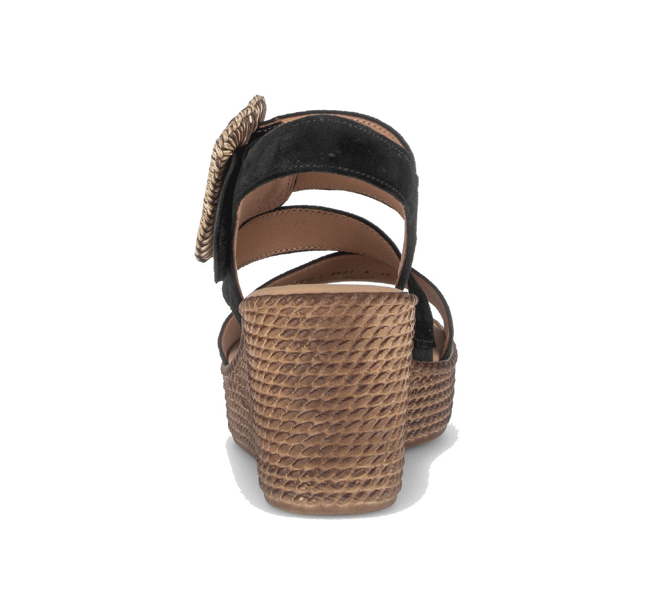 '84.771.17' women's wedge sandal - black