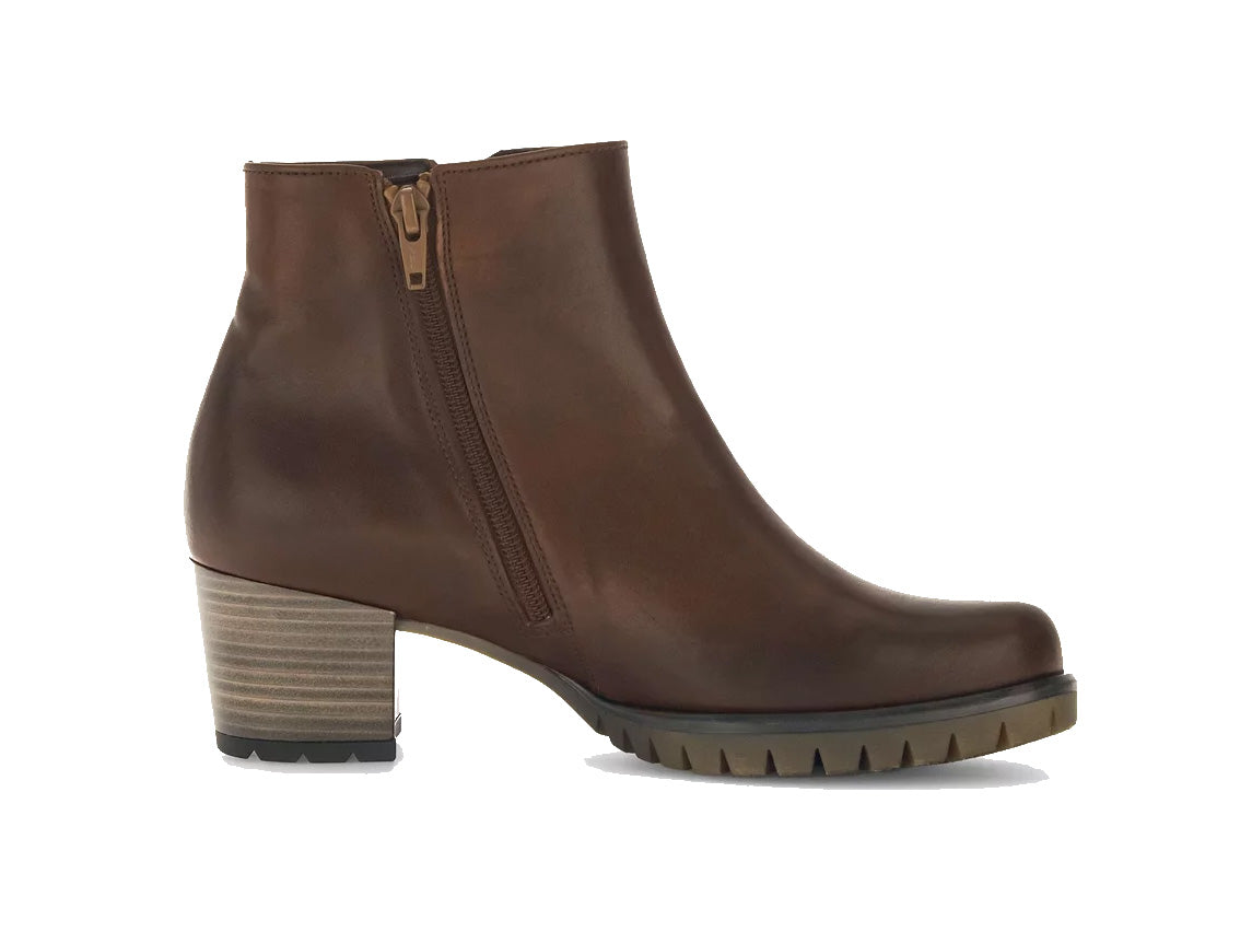 Botki damskie do kostki '76.653.55' - Brązowe