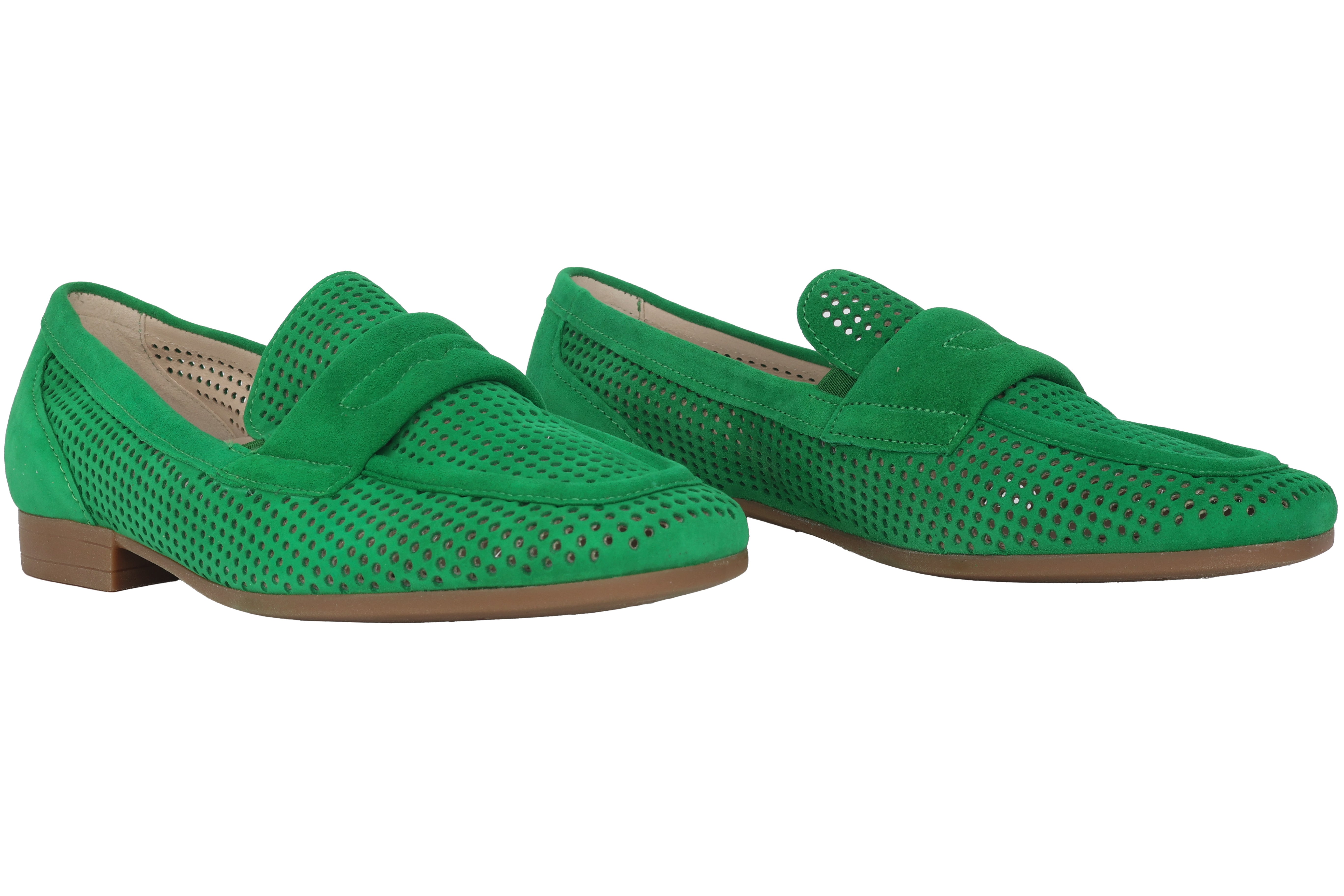 '22.424.33' women's perforated summer loafer - green