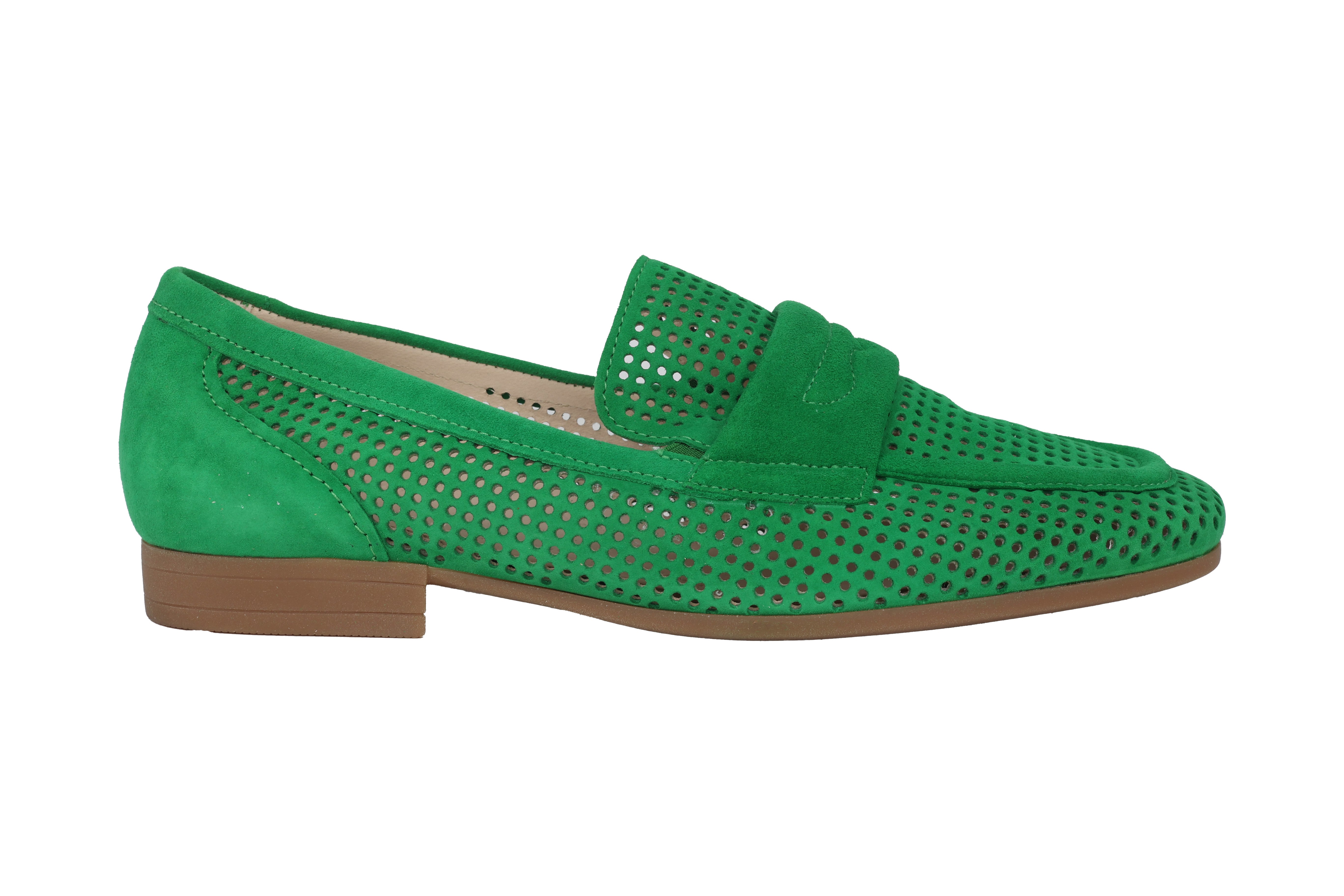 '22.424.33' women's perforated summer loafer - green