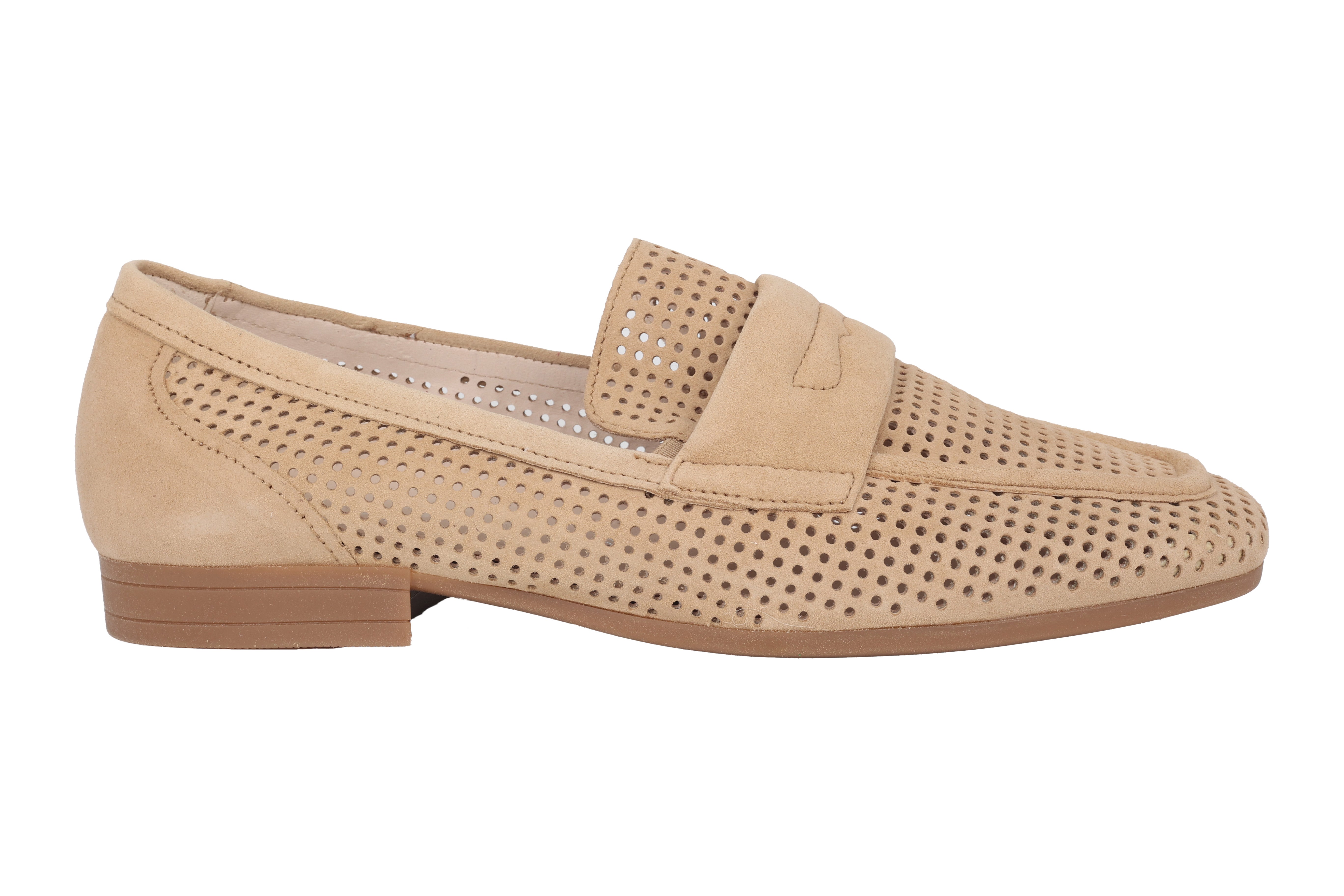 '22.424.34' women's perforated summer loafer - beige