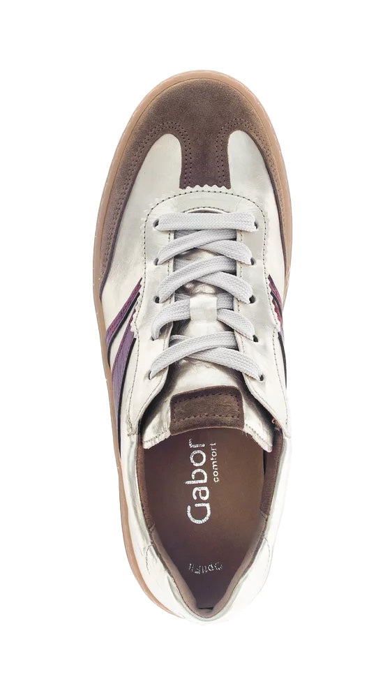 Sneaker à lacets pour femme '76.475.80' - Mélange doré rouge marron