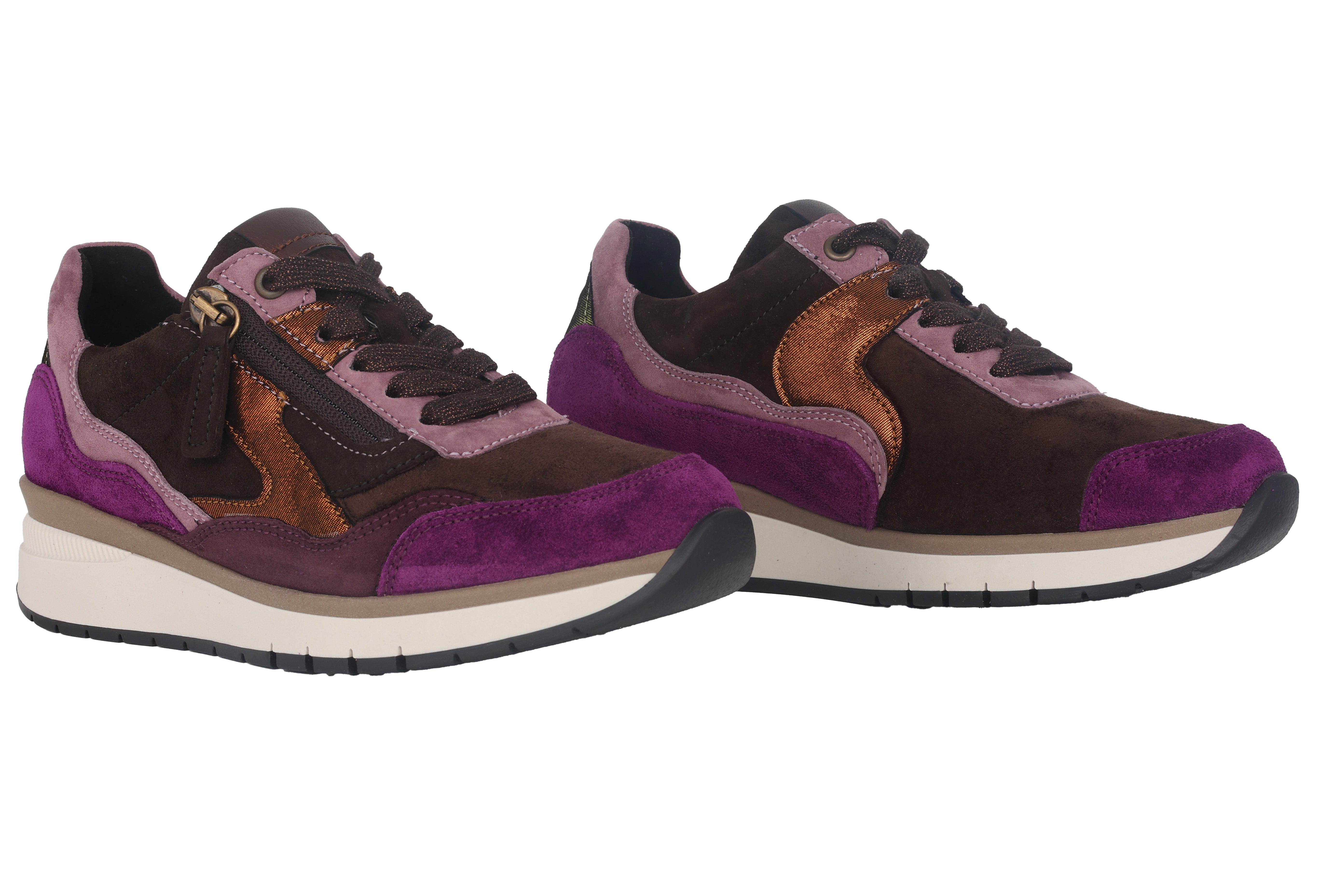 '56.306.61' women's very wide (K) lace-zip shoe - Purple