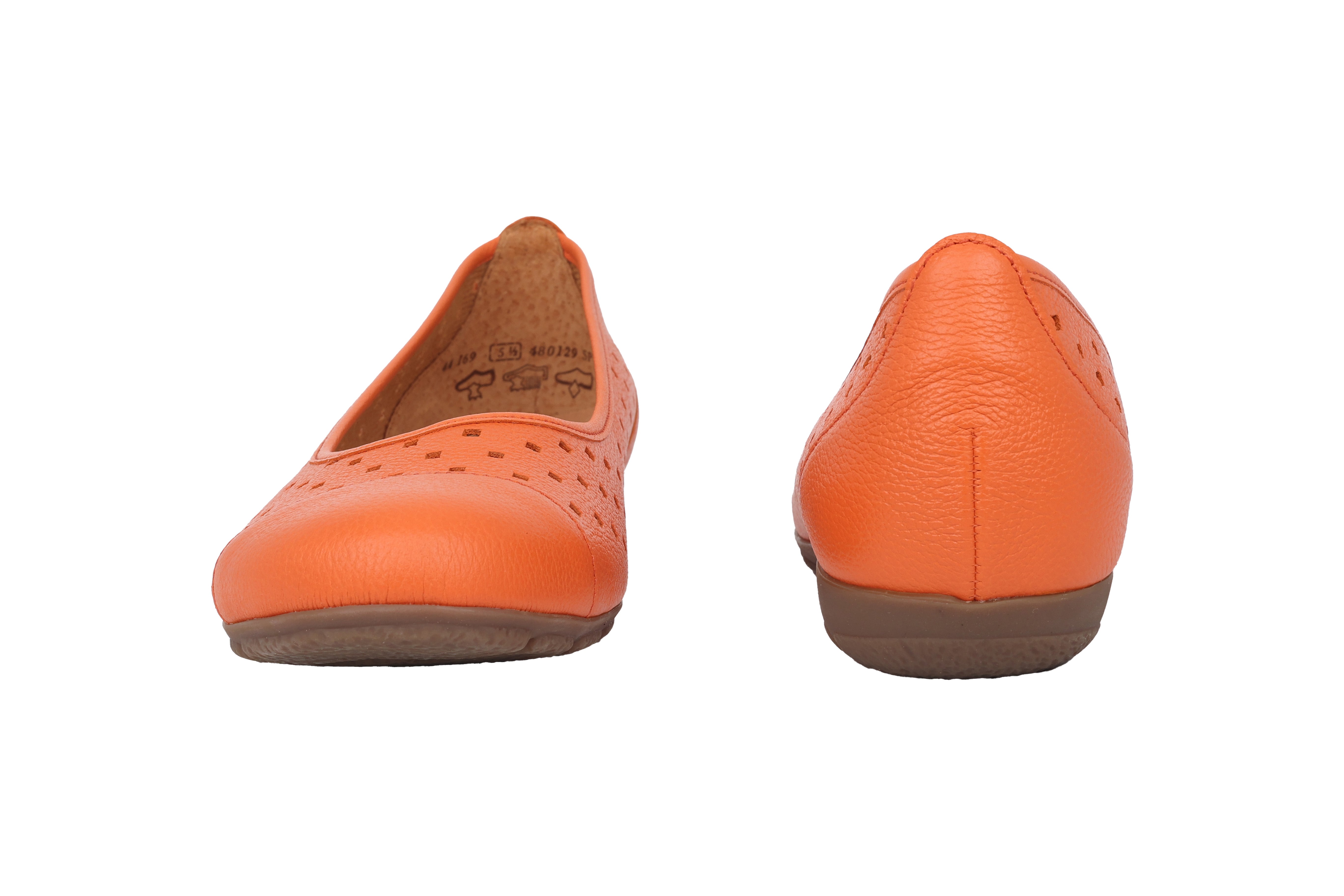 '44.169.25' women's perforated ballerina - Orange