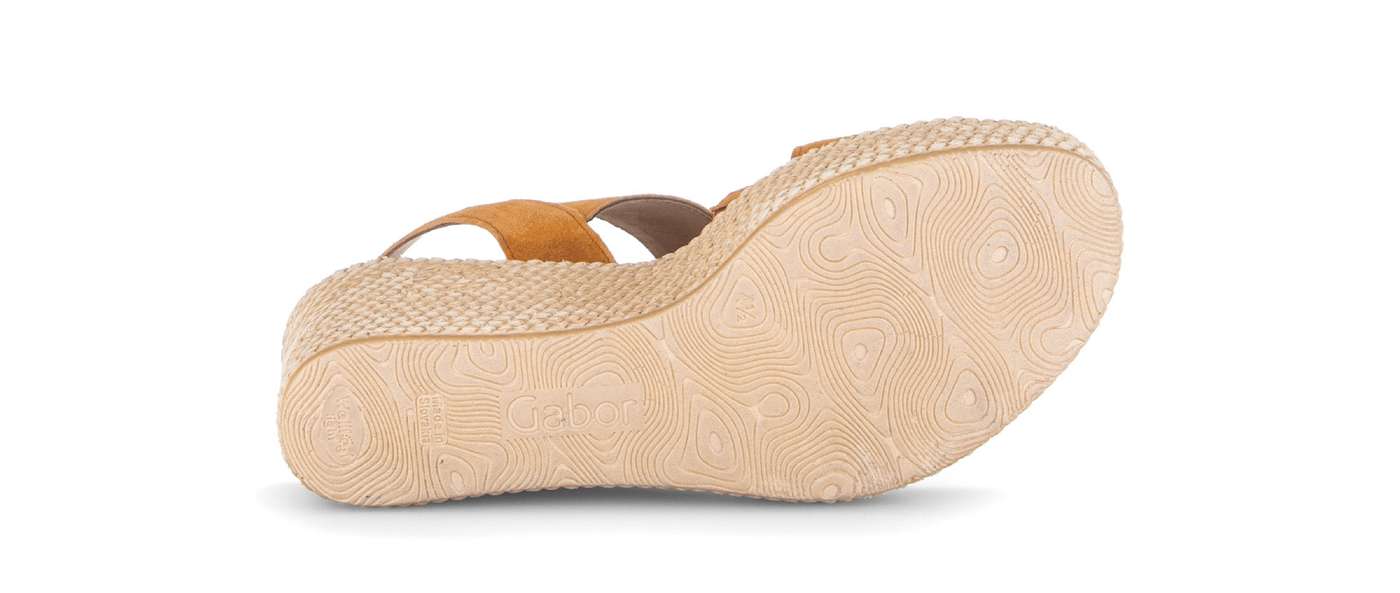 Sandale compensée pour femme '84.771.10' - orange