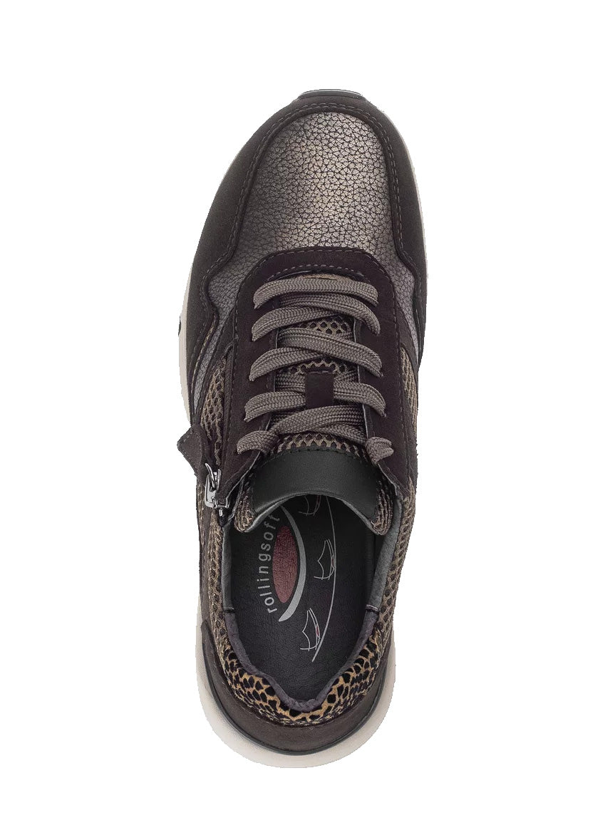 '76.896.44' gående rullende sneaker med snøre til kvinder - Flerfarvet