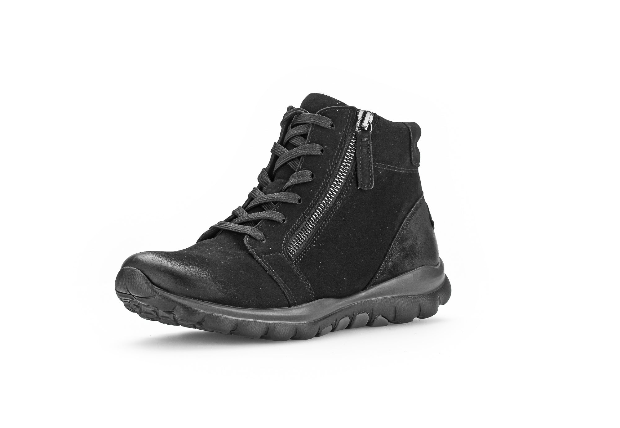 '56.868.47' women's walking rolling lace-zip boot- Black