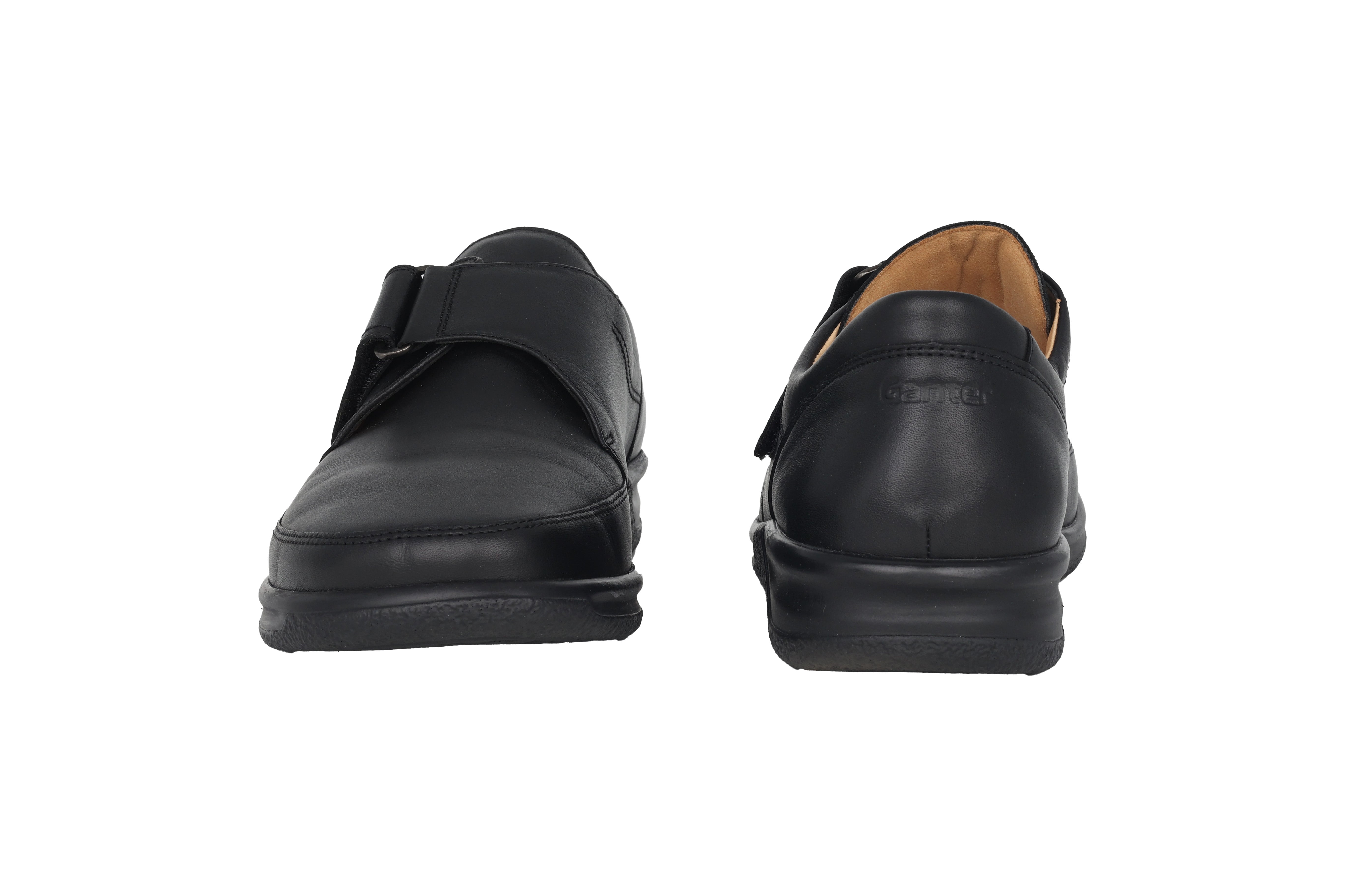 'Kurt' men's very wide (K) strap shoe - Black