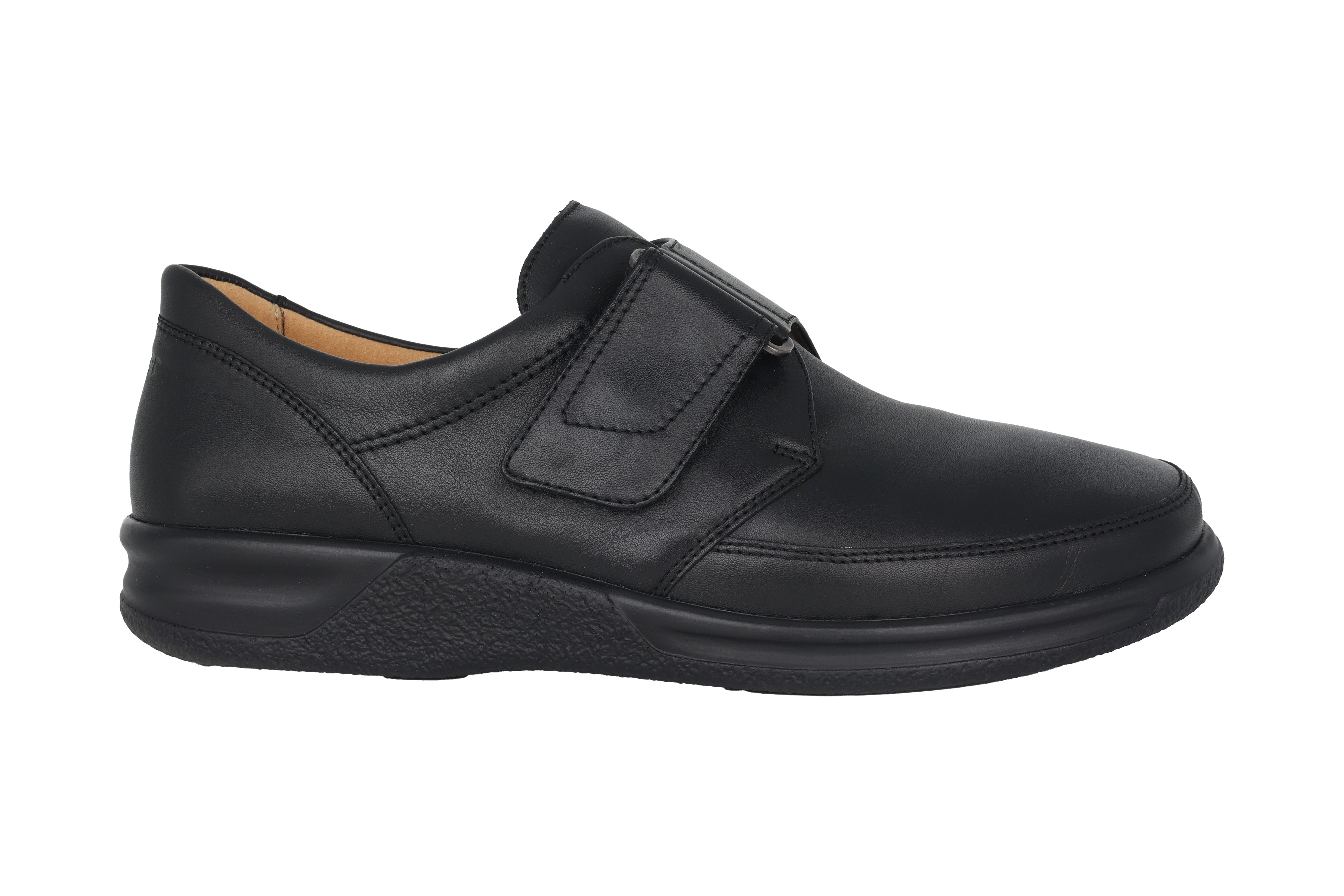 'Kurt' men's very wide (K) strap shoe - Black