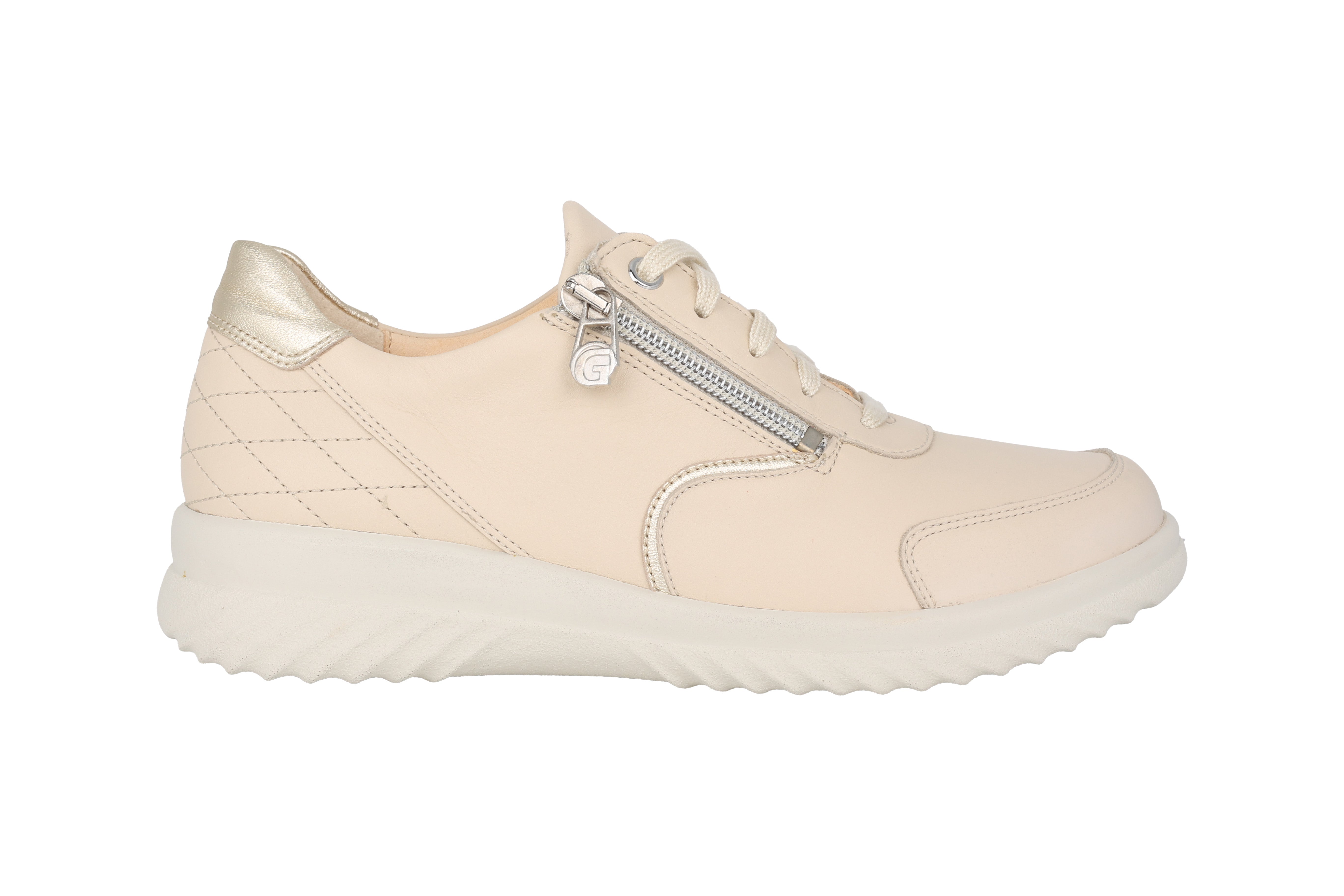 Chaussures à lacets et zip pour femme 'Heike' - Beige