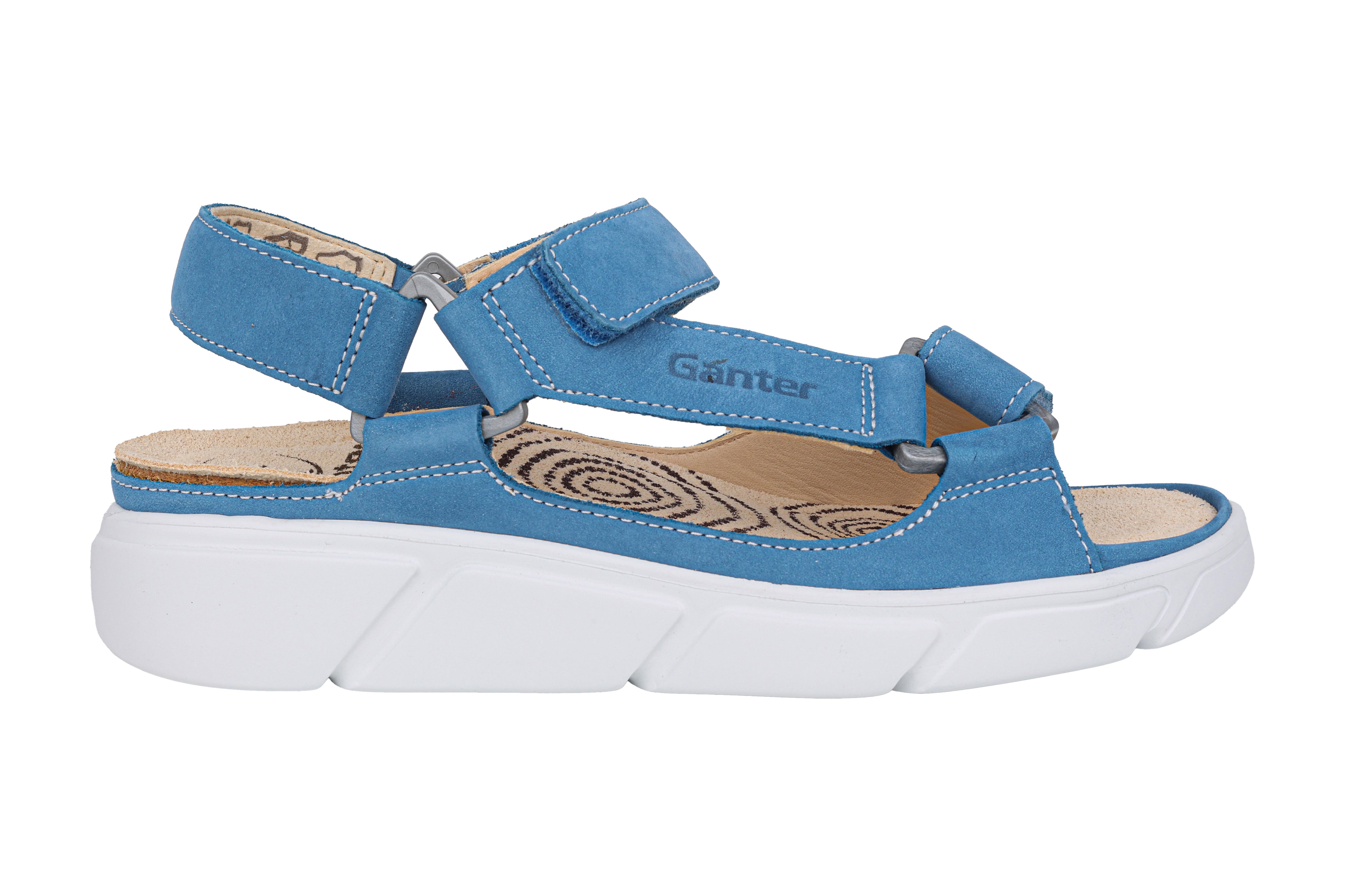 'Halina' women's wide fit (H) sandal - Blue