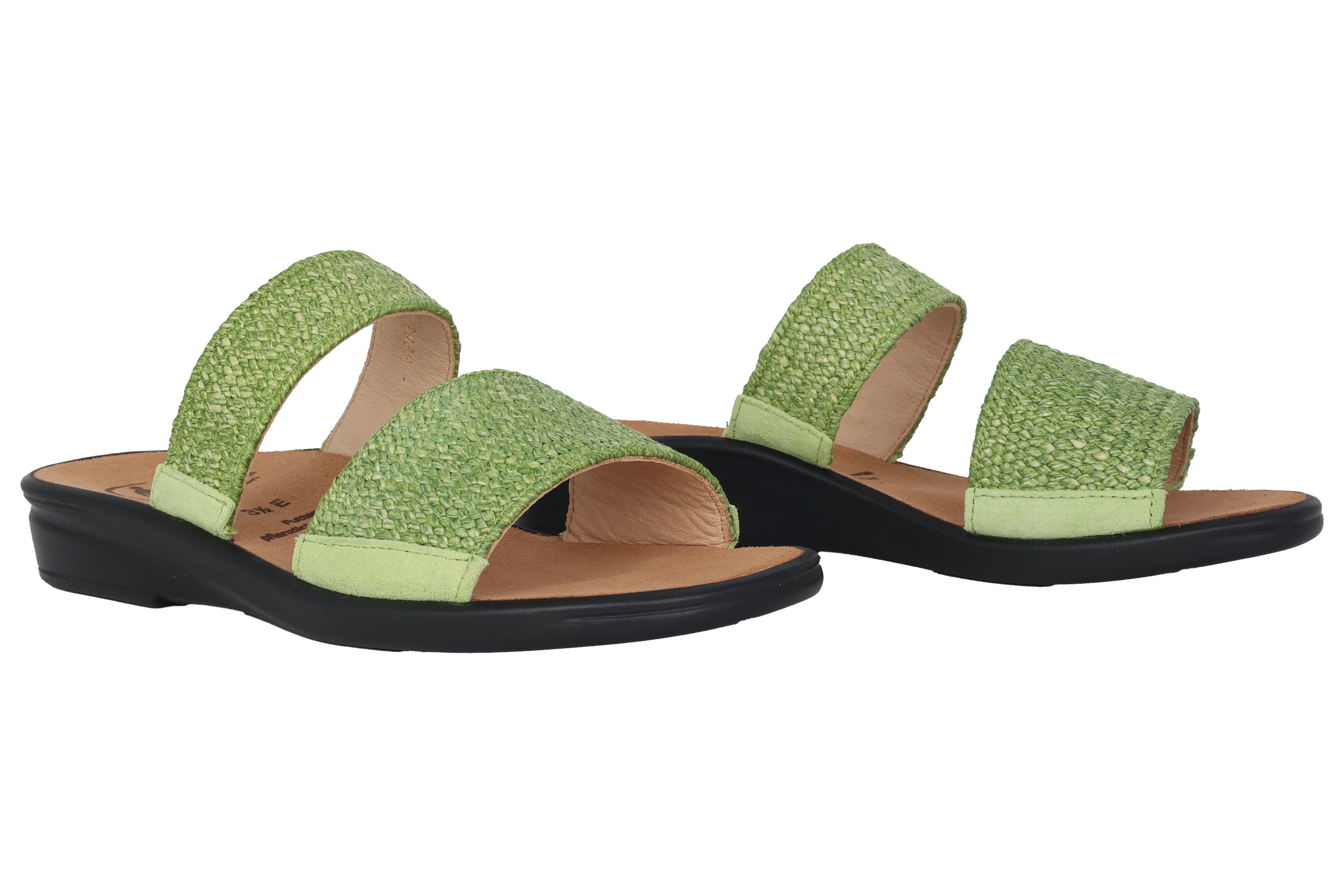 'Sonnica' women's small fit (E) slide sandal - Green