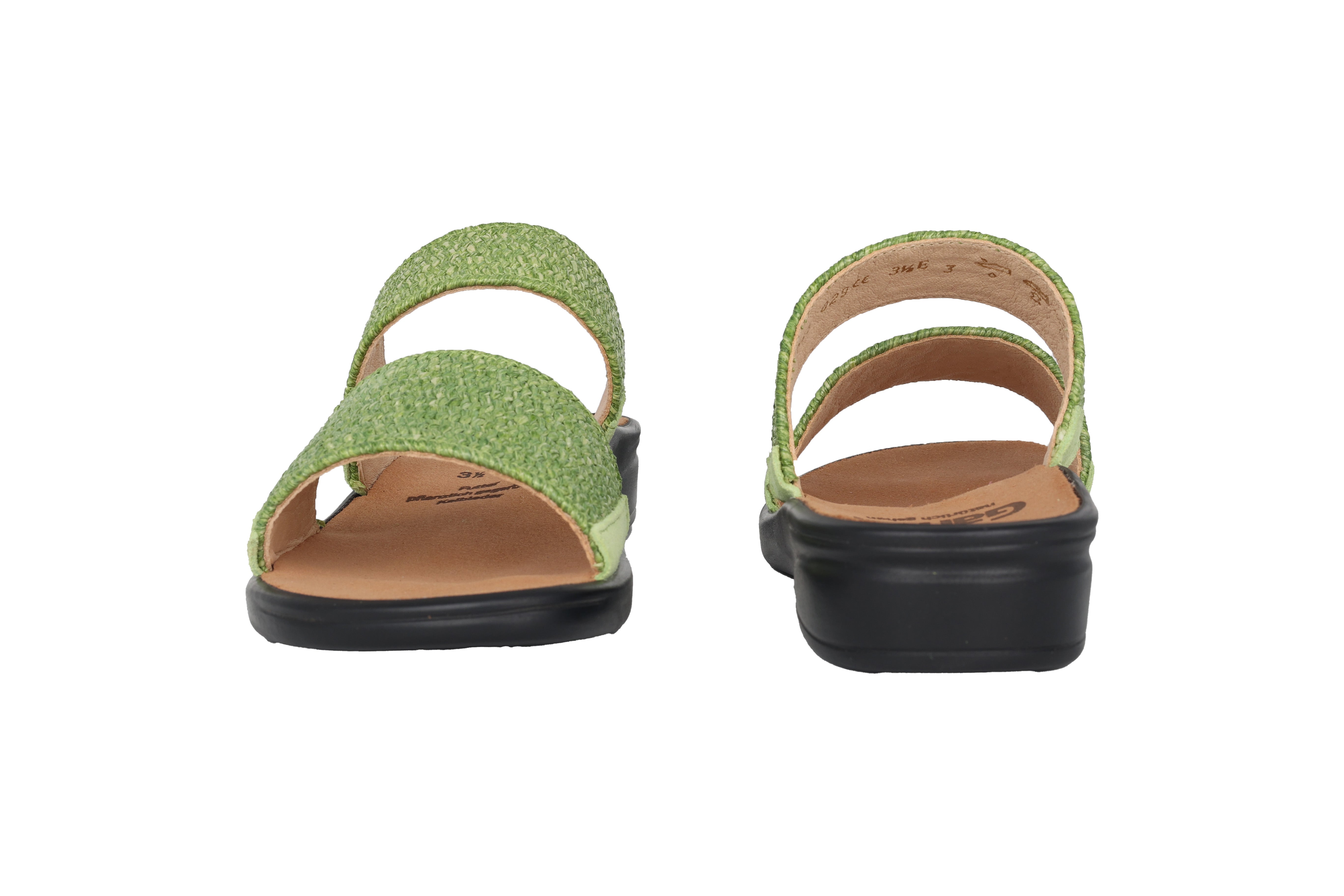 'Sonnica' women's small fit (E) slide sandal - Green