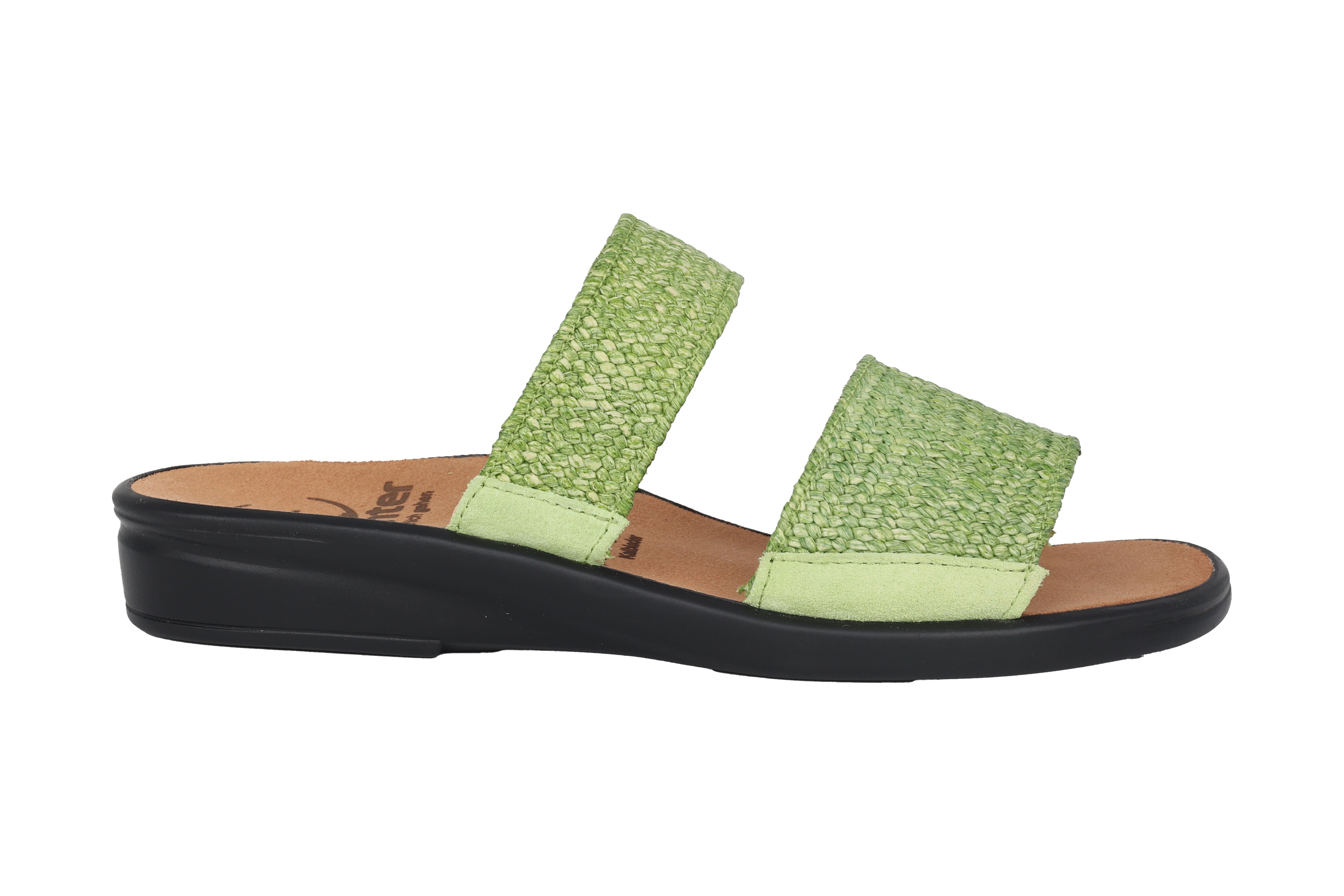 'Sonnica' women's small fit (E) slide sandal - Green
