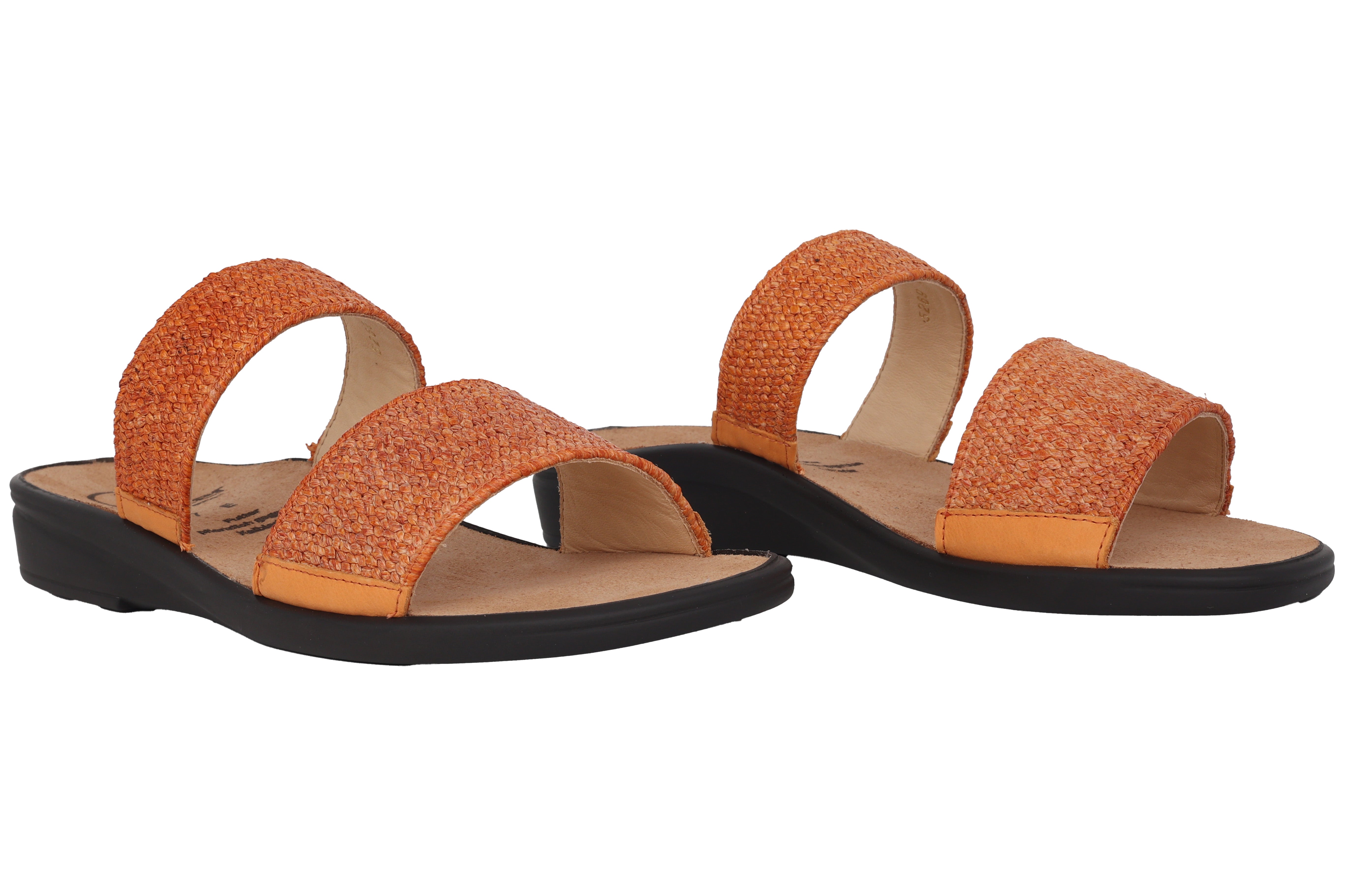 'Sonnica' women's small fit (E) sandal - Orange
