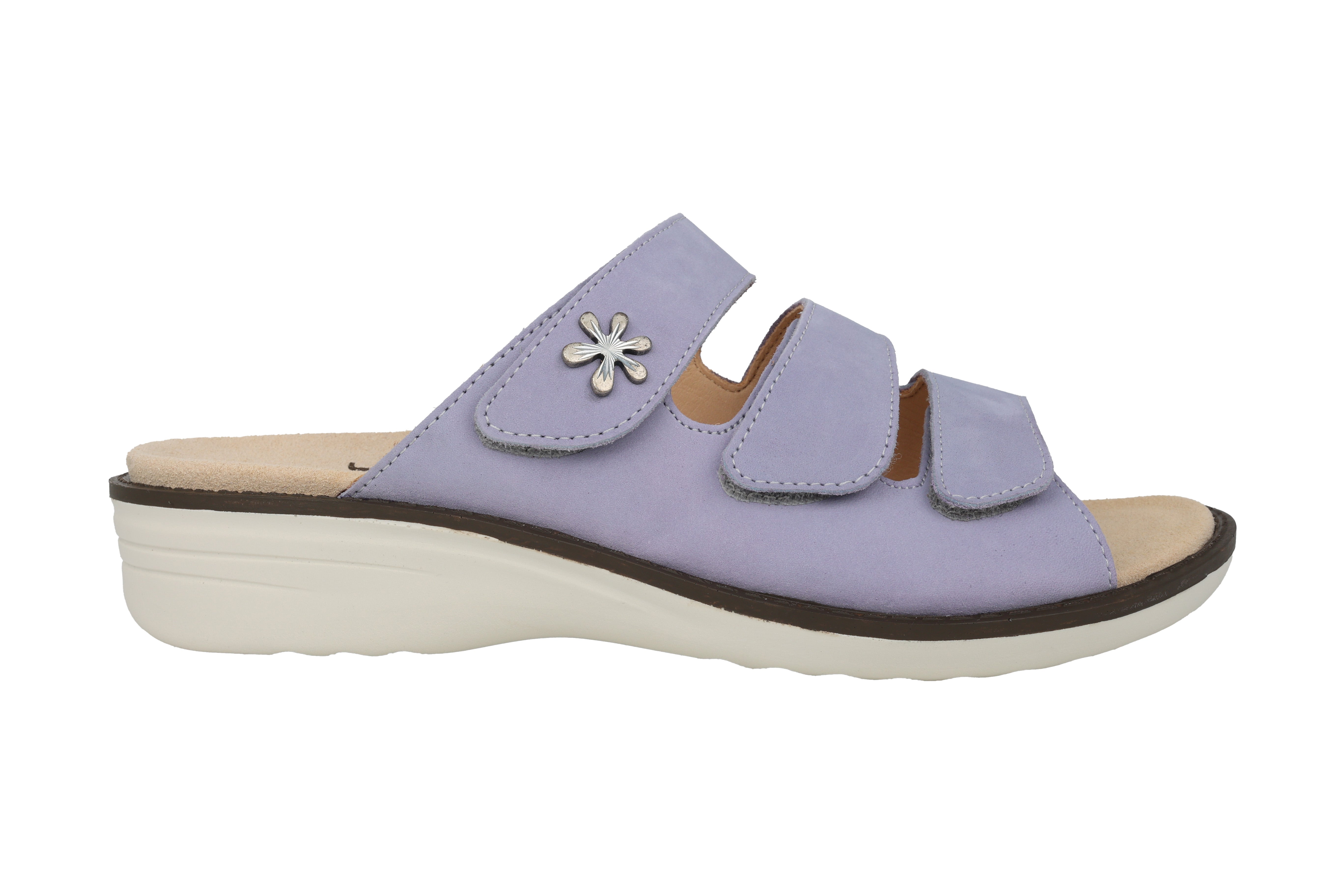 'Hera' women's wide fit (H) ergonomic sandal - purple