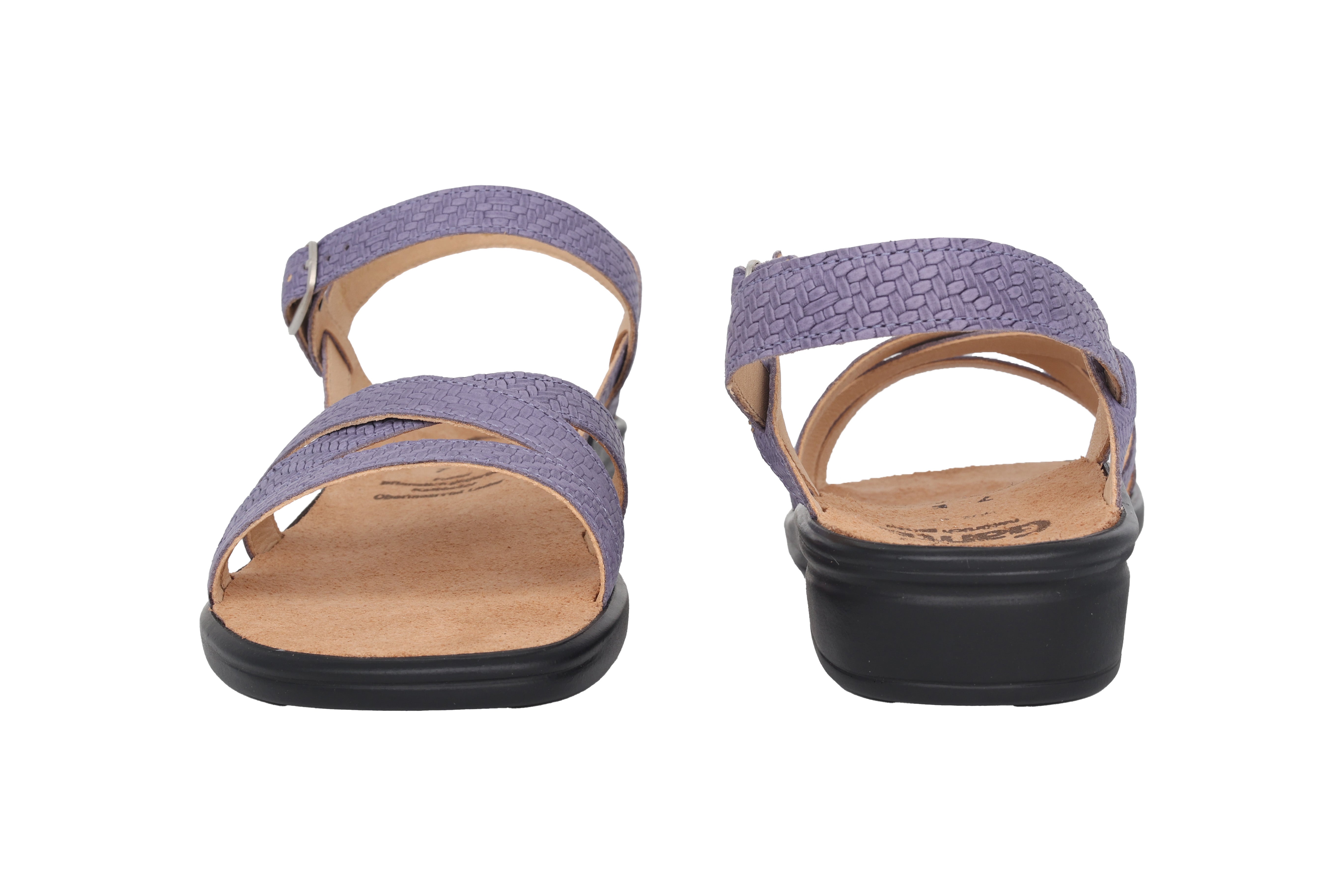 'Sonnica' women's small fit (E) sandal - purple