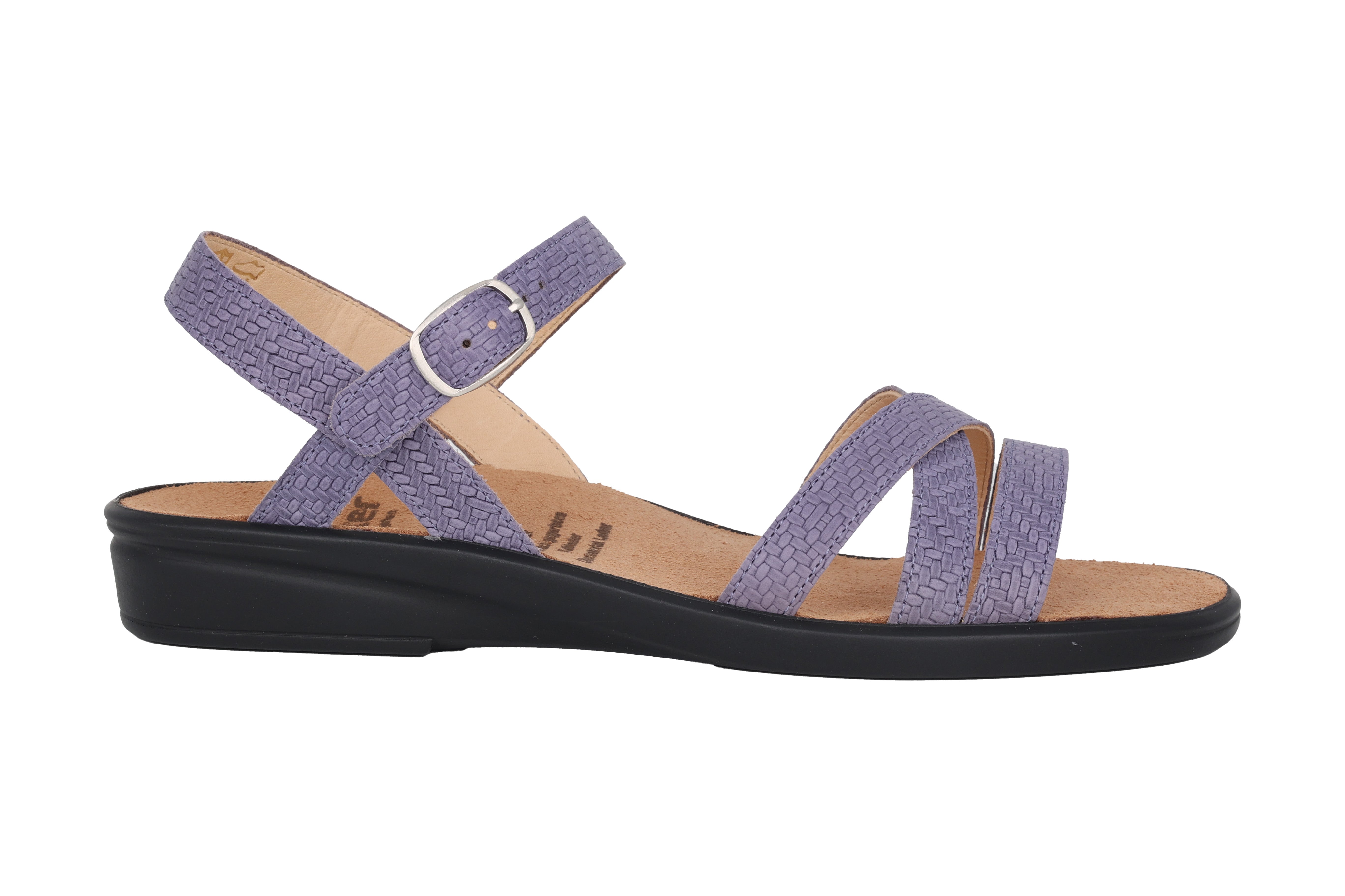 'Sonnica' women's small fit (E) sandal - purple