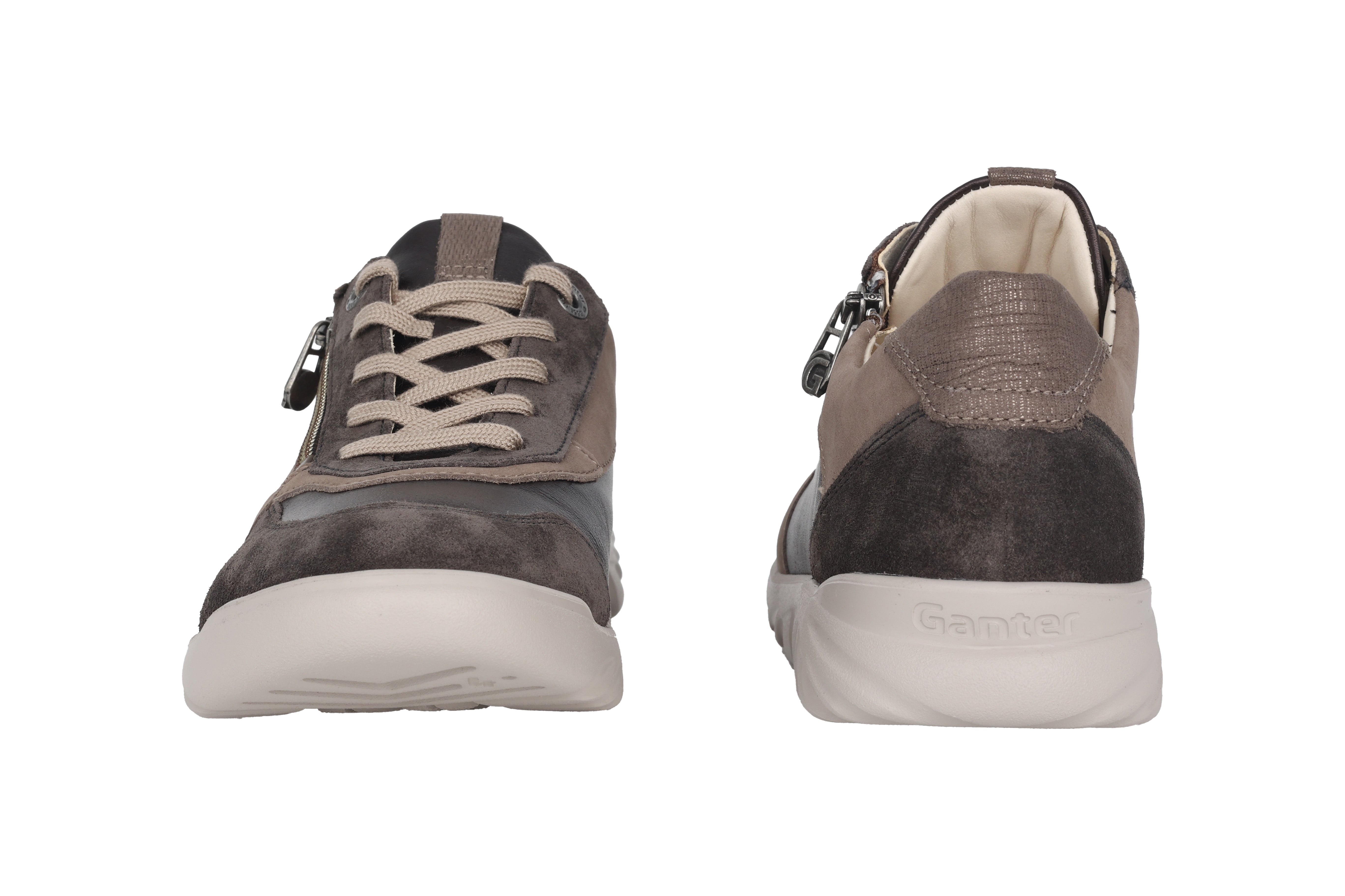 'Haylie' women's wide fit (H) walking rolling sneaker - Dark taupe