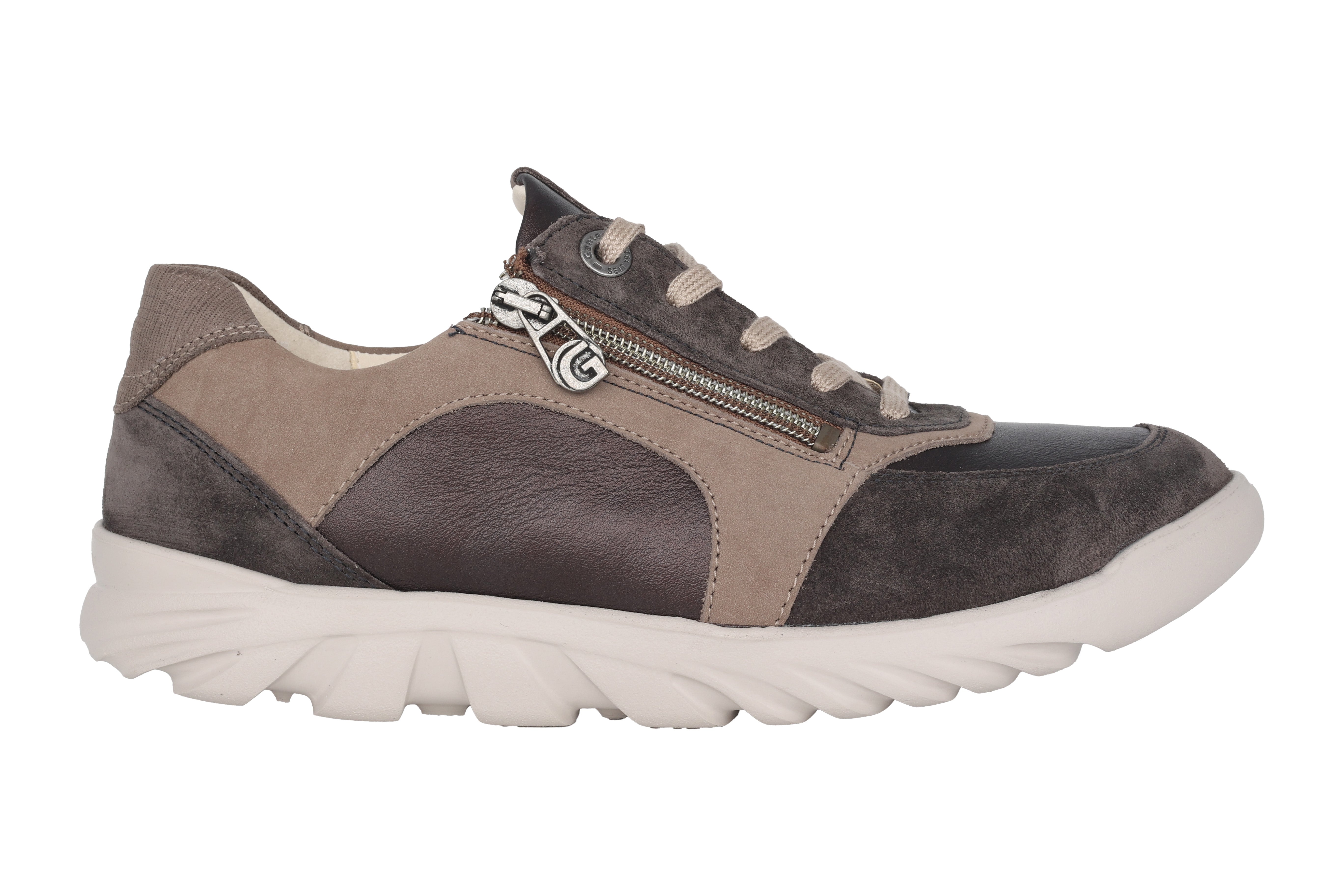 'Haylie' women's wide fit (H) walking rolling sneaker - Dark taupe