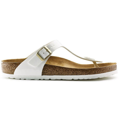 'Gizeh BS' women's slide toe sandal - white patent - Chaplinshoes'Gizeh BS' women's slide toe sandal - white patentBirkenstock