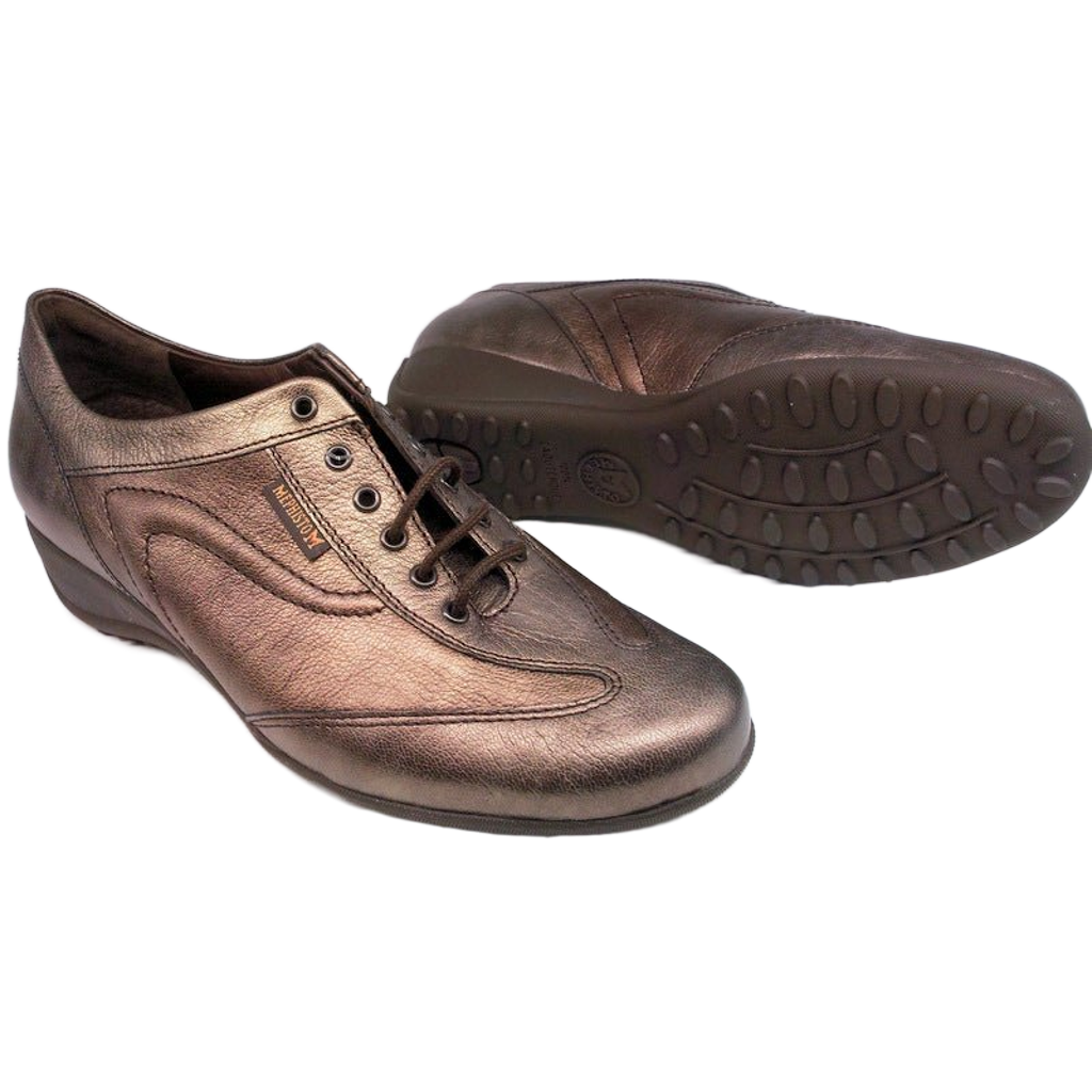 "LECCIA" women's lace-up sneaker - Bronze