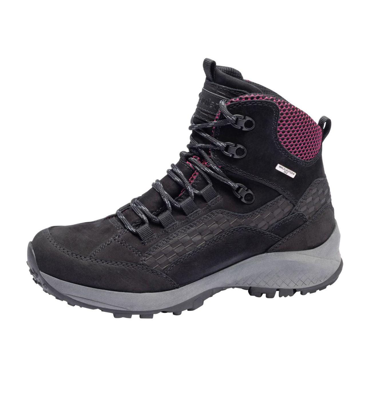 'H - Emma' women's wide fit (H) waterproof walking boot - black/purple - Chaplinshoes'H - Emma' women's wide fit (H) waterproof walking boot - black/purpleWaldläufer