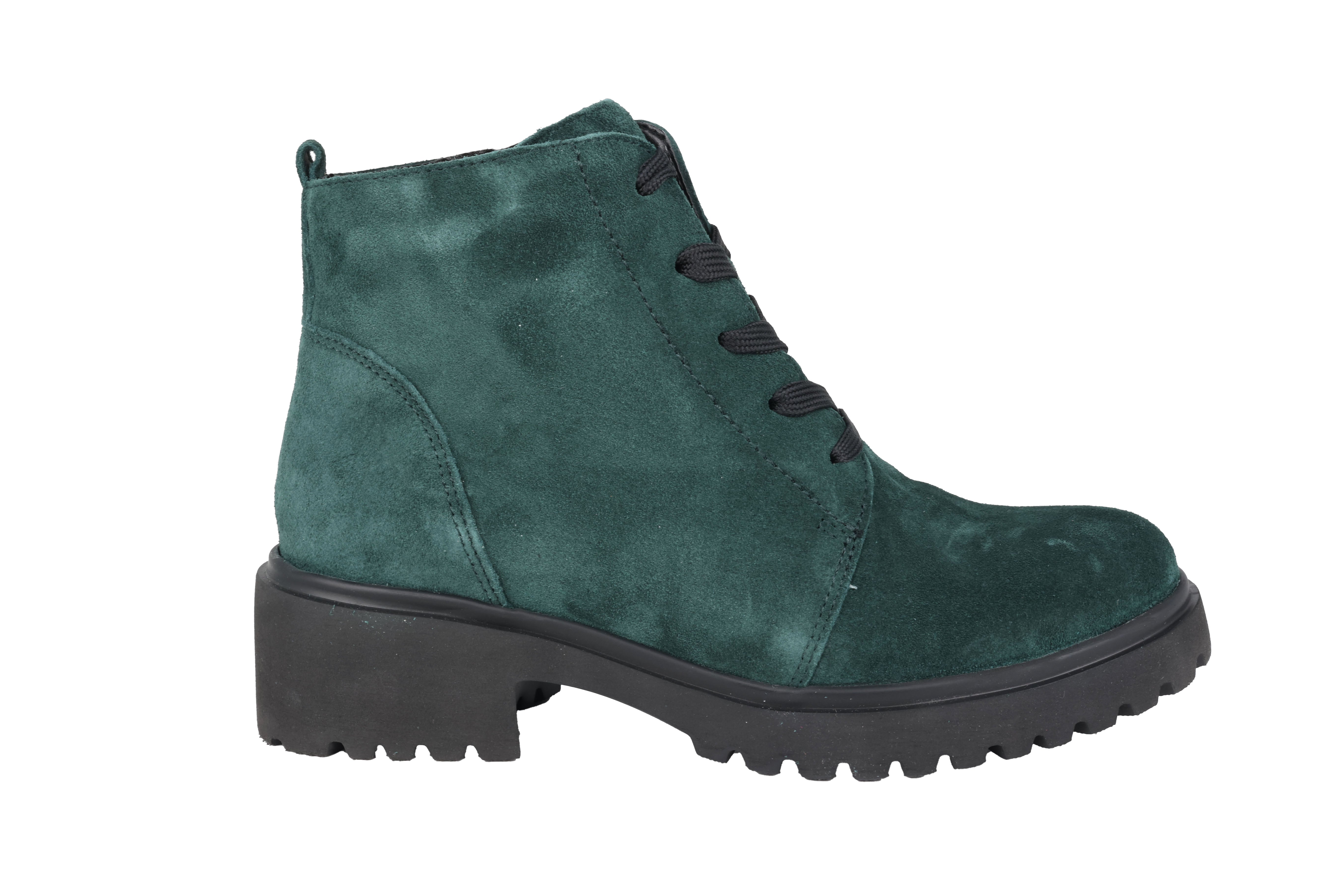 'H-Luise' women's wide fit (H) lace-zip boot - green