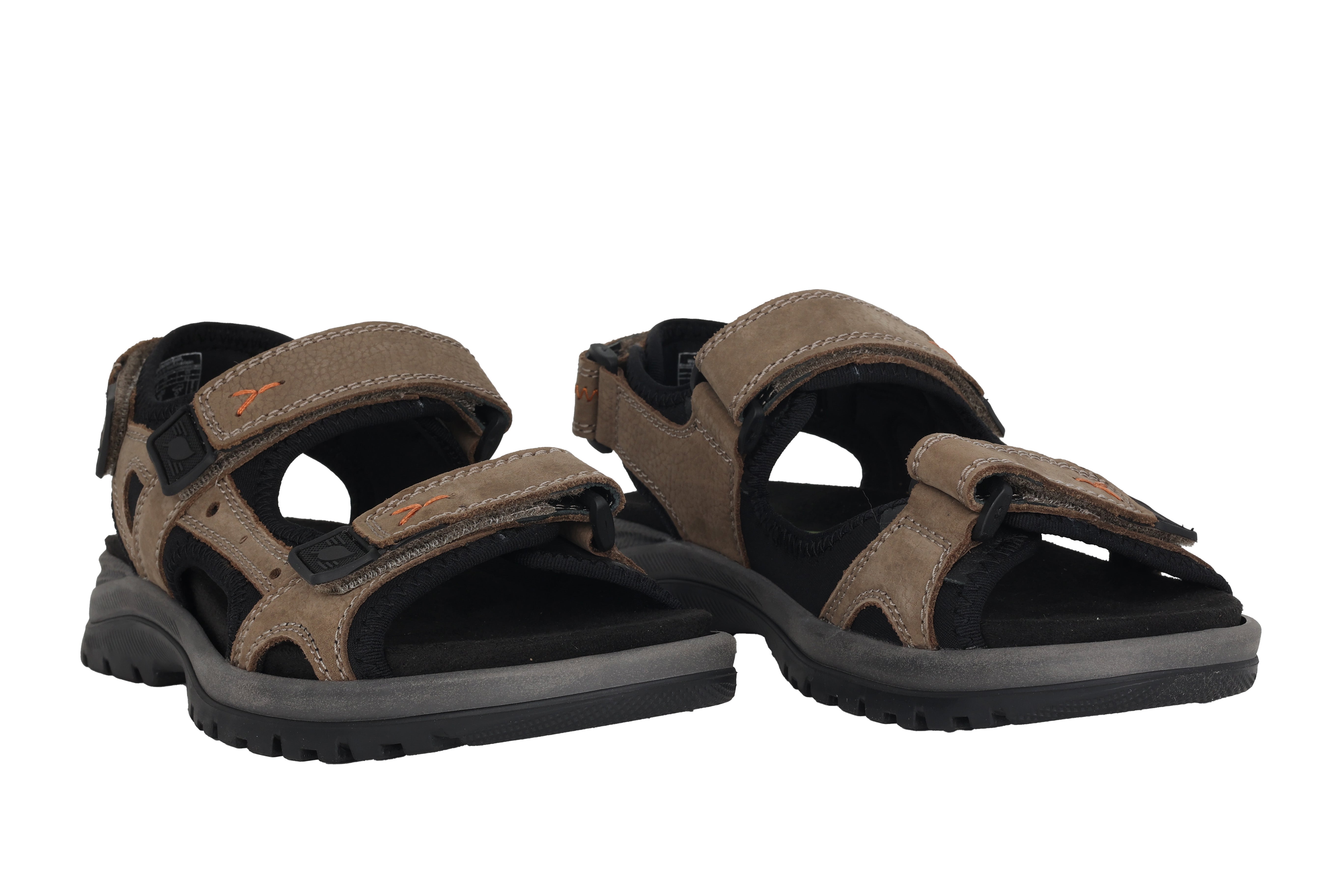 Sandalo da uomo con vestibilità ampia (H) "H-Taro" - marrone