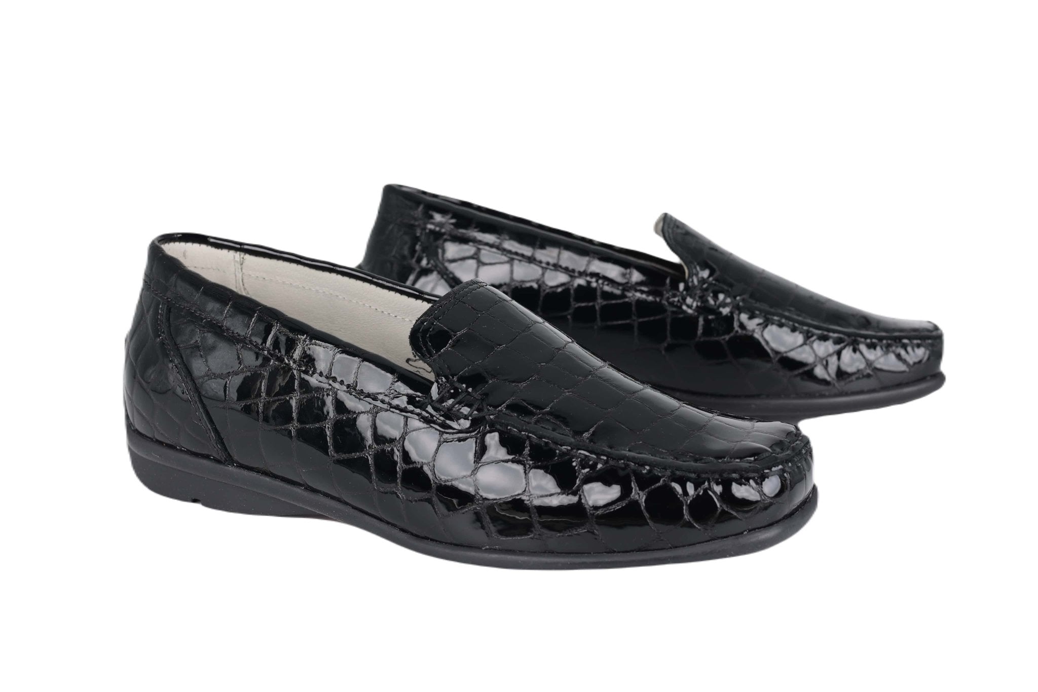 'Harriet' women's wide fit (H) moccassin - Black - Chaplinshoes'Harriet' women's wide fit (H) moccassin - BlackWaldläufer