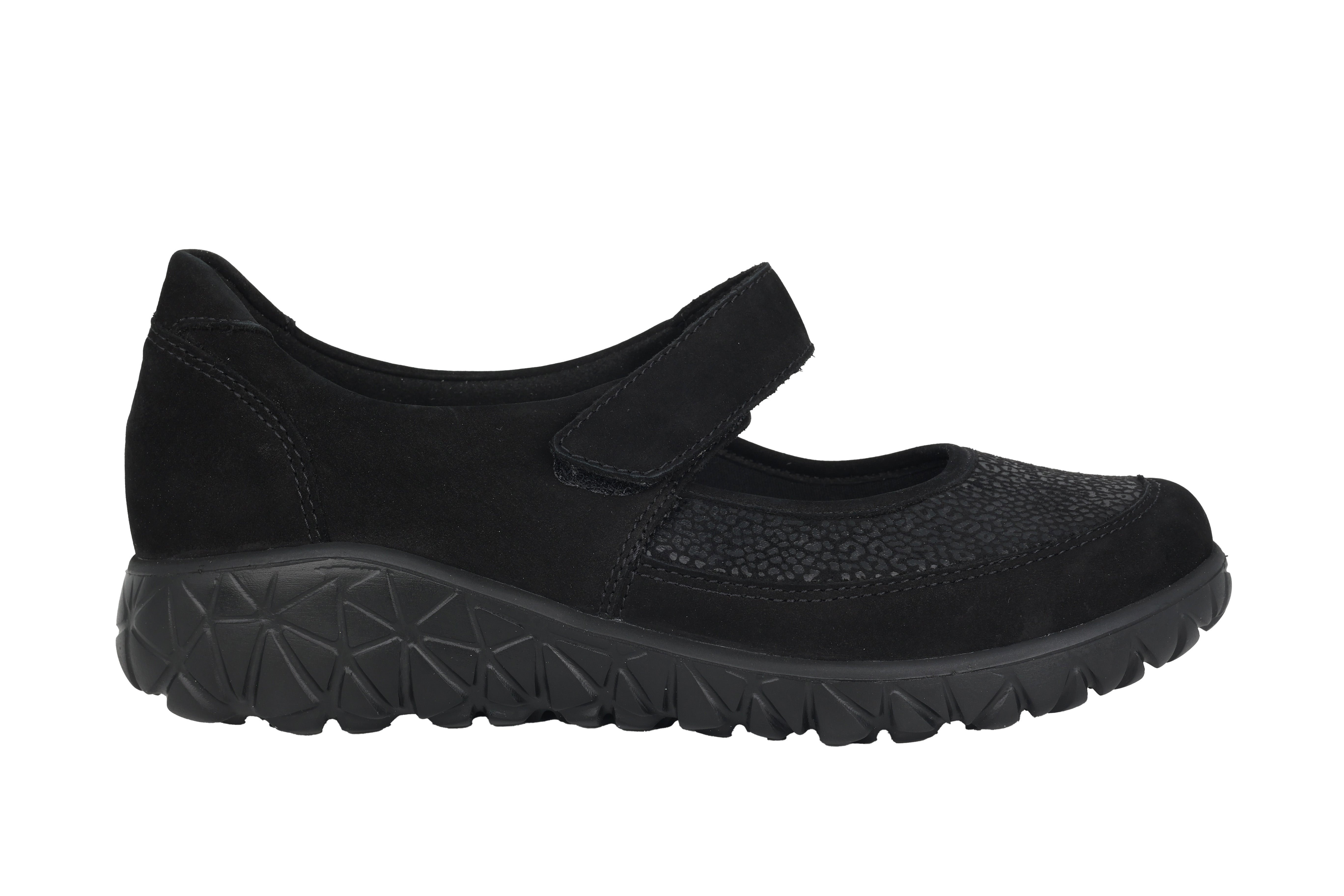 Damskie buty z szerokim paskiem (H) „Havy” – czarne